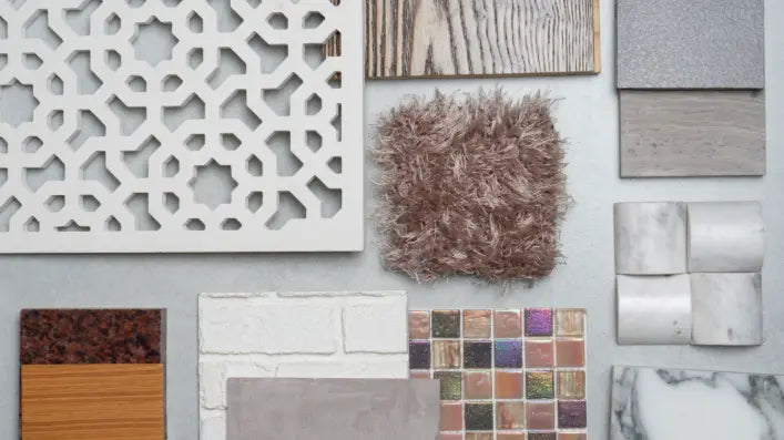 different materials for home decoration