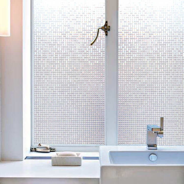 3D Stained Glass Laser Window Film - Holographic Grid