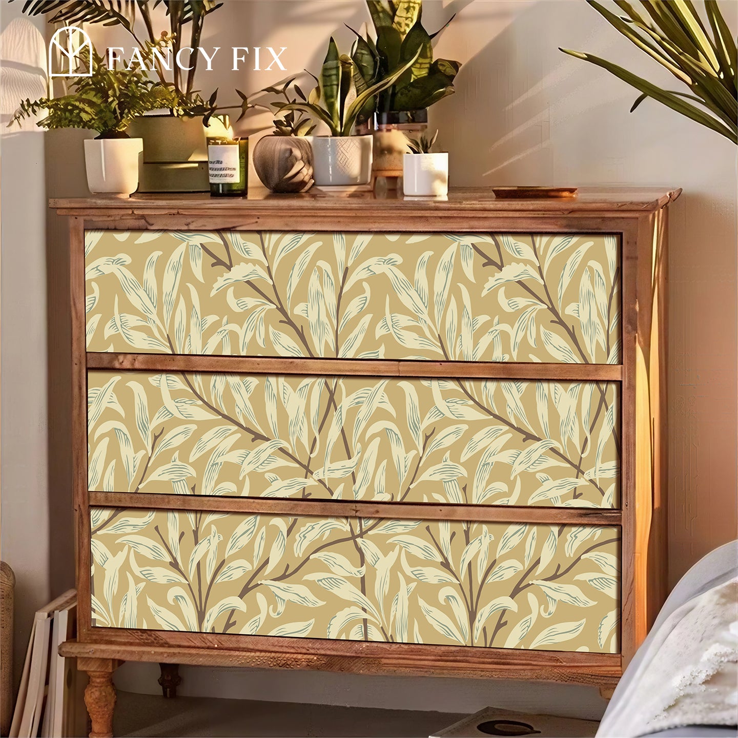 Willow(cream-colored/Blue/Green) Boughs Peel And Stick Wallpaper – Self - Adhesive Vinyl Roll for Accent Walls