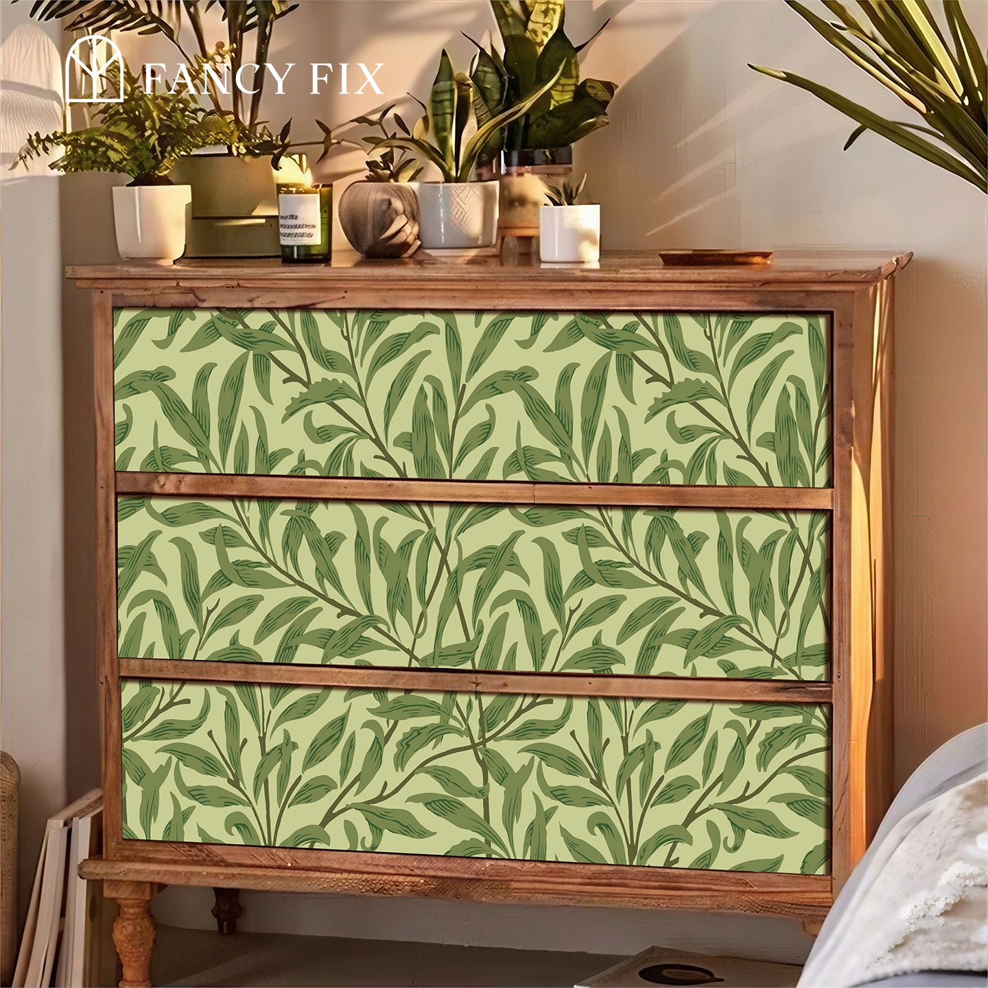 Willow(cream-colored/Blue/Green) Boughs Peel And Stick Wallpaper – Self - Adhesive Vinyl Roll for Accent Walls