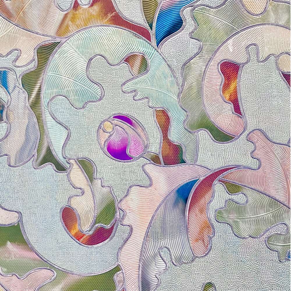 Leafy Serenade Stained Glass Window Film