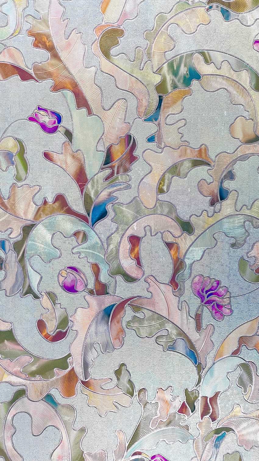 Leafy Serenade Stained Glass Window Film