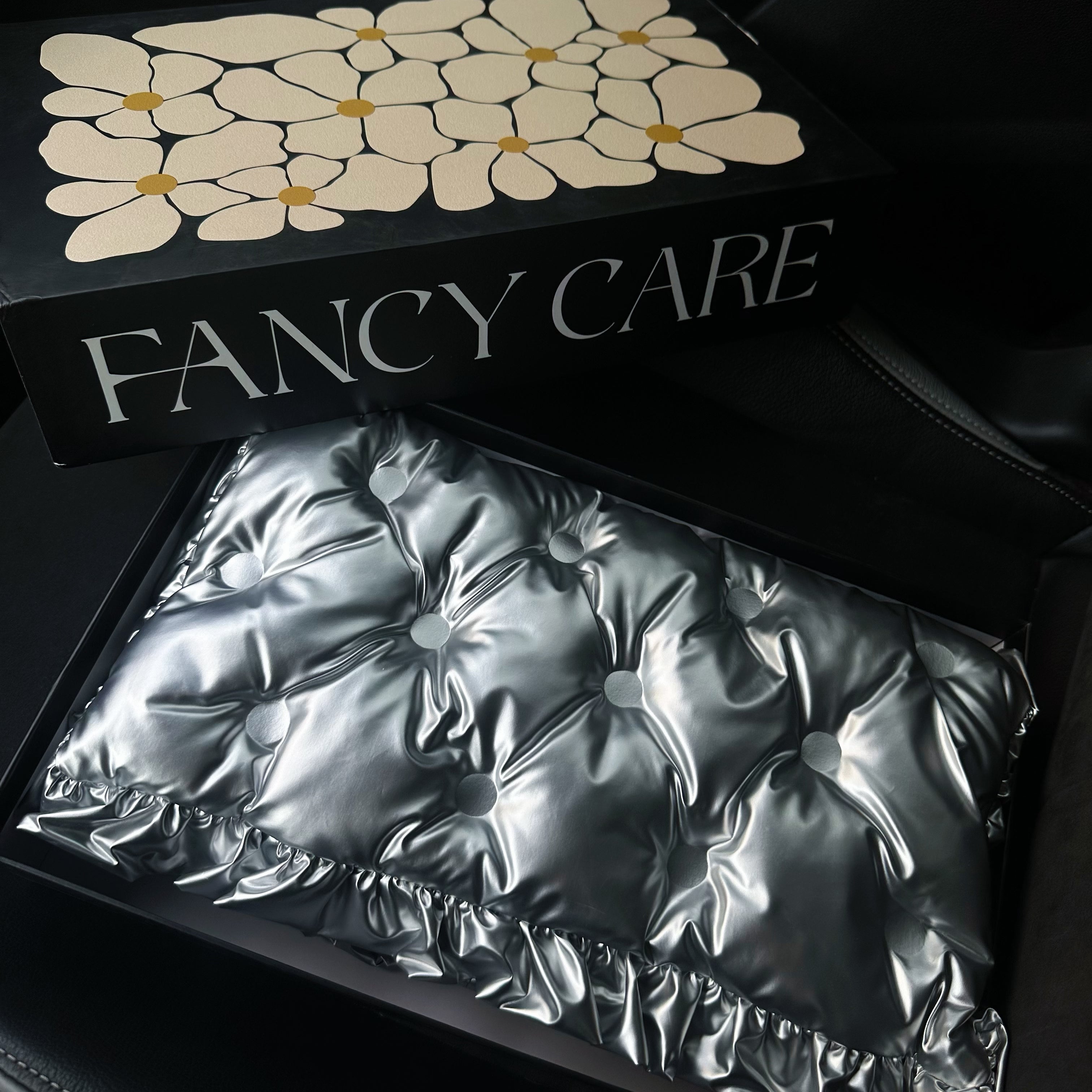 Silver Ruffle Graphene Hand Warmer | Portable USB Heating Bag