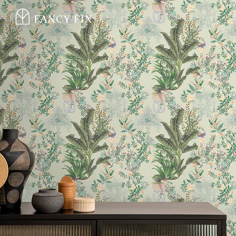 Walanz Tropical Rainforest Oasis Peel And Stick Wallpaper – Self-Adhesive Vinyl Roll for Accent Walls