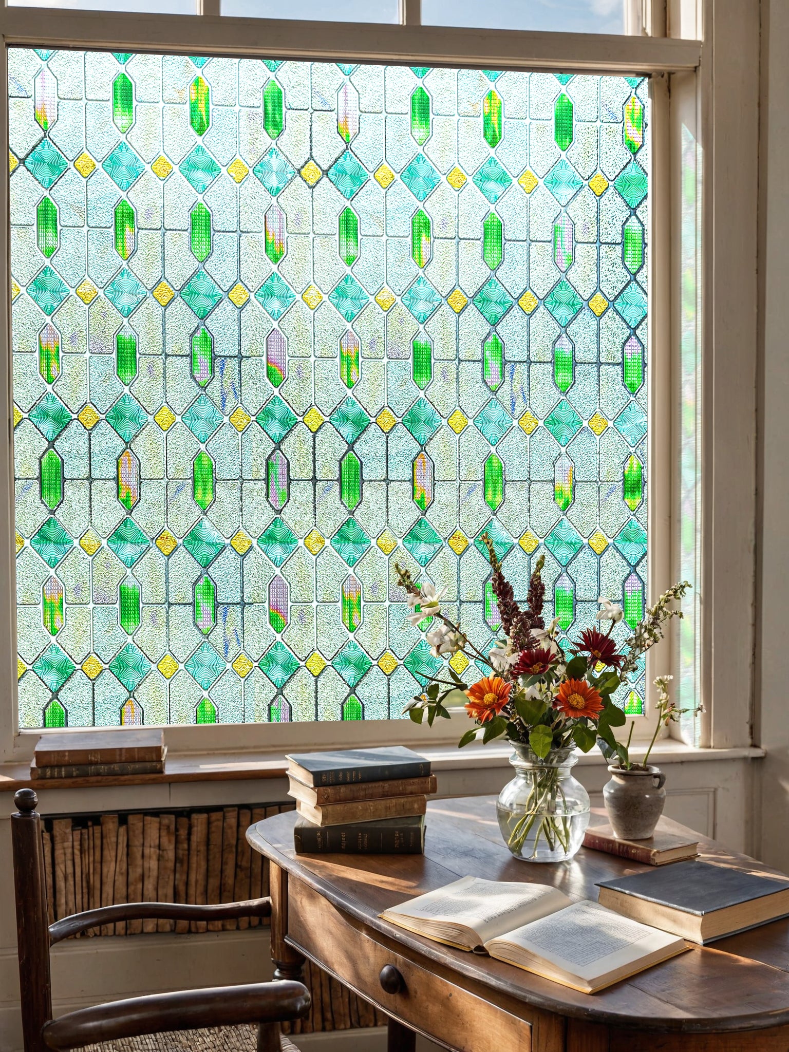 Film décoratif pour vitres teintées Blue Clover Glow