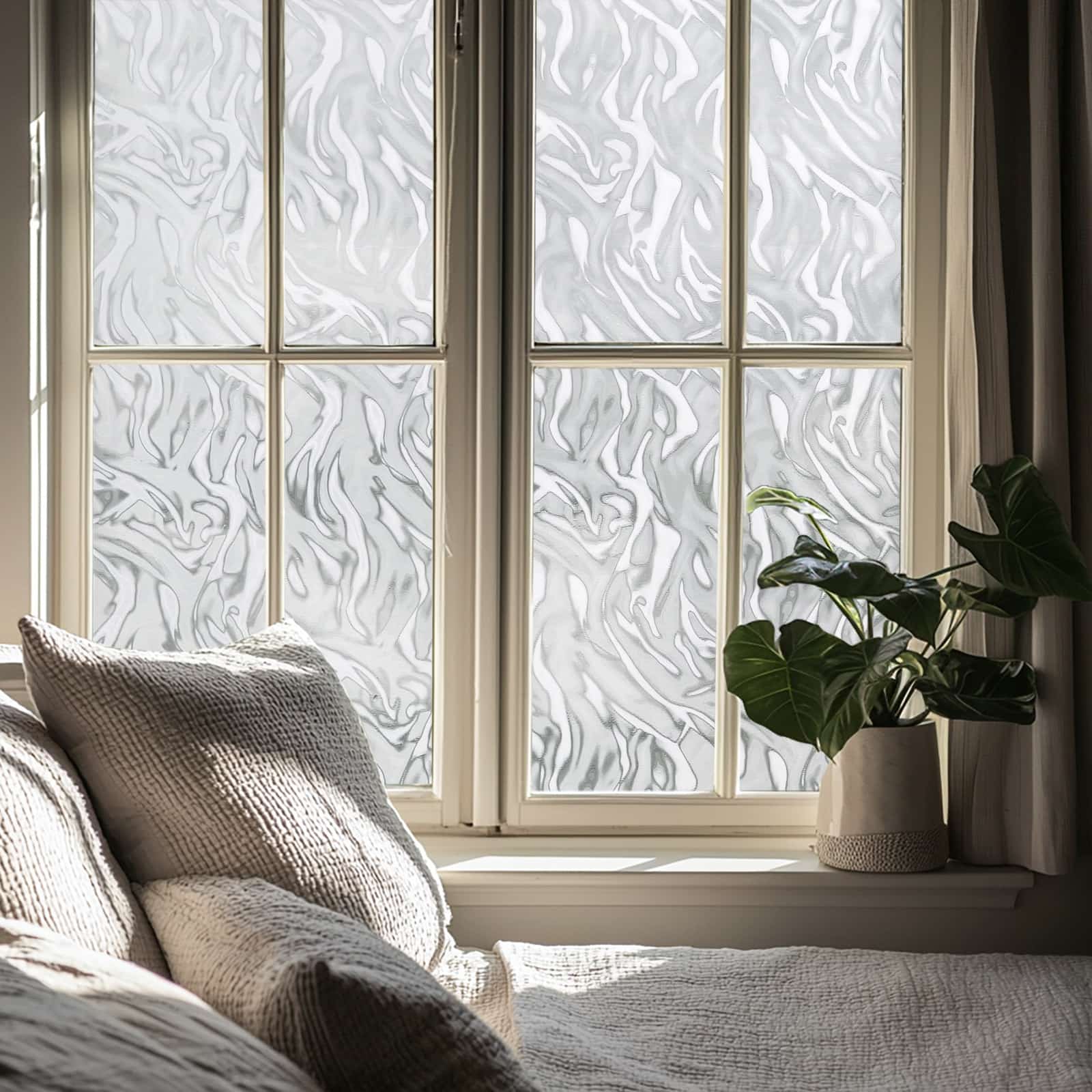 Contour Lines Stained Glass Decorative Window Film