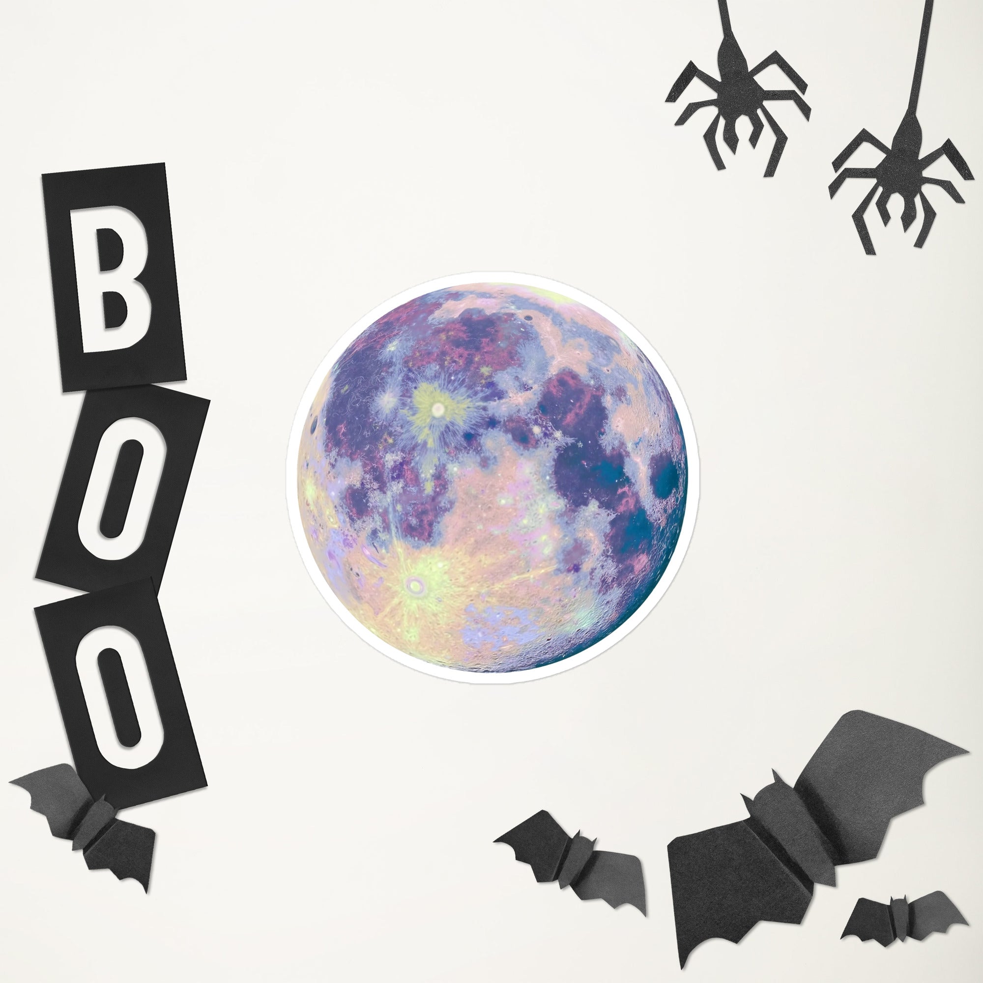 Dreamy Pastel Moon Sticker – Celestial design Decorative Sticker