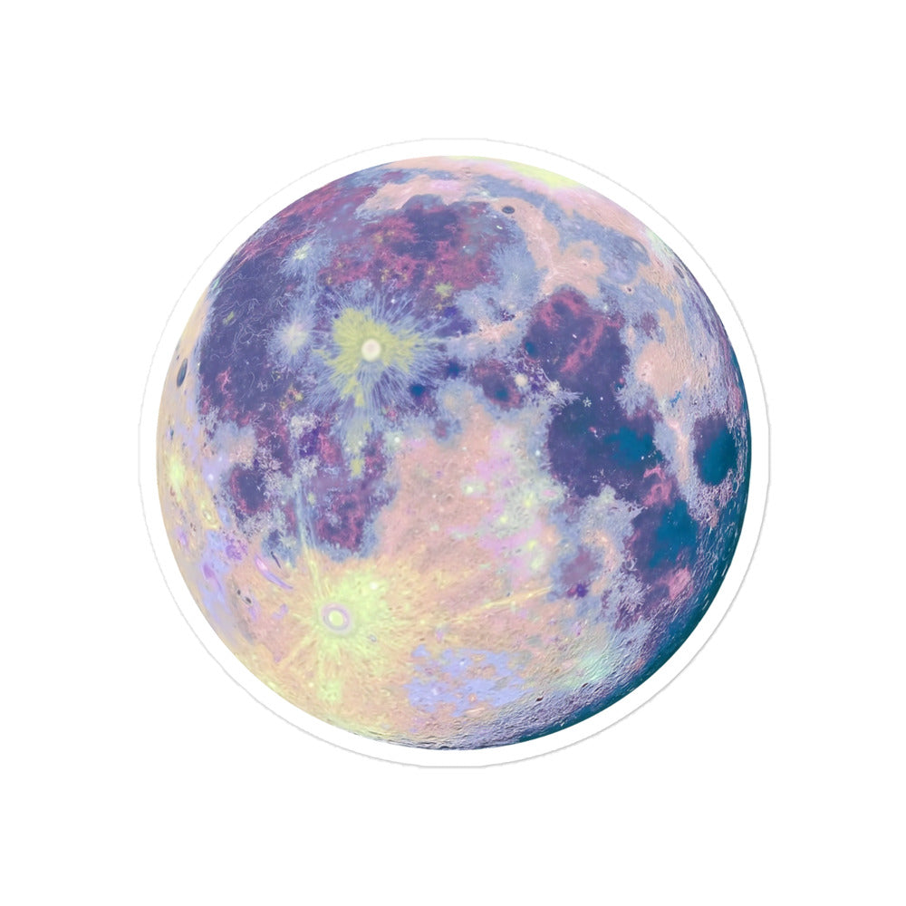 Dreamy Pastel Moon Sticker – Celestial design Decorative Sticker