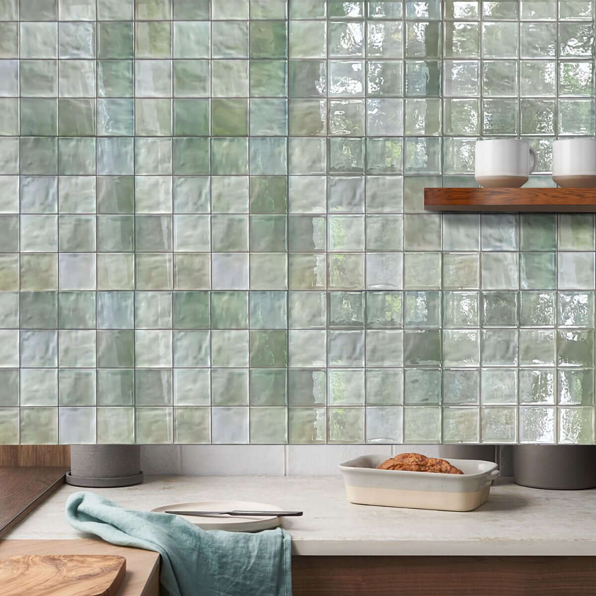 Spring Moss Green Peel & Stick Backsplash Tile | Fancytiles