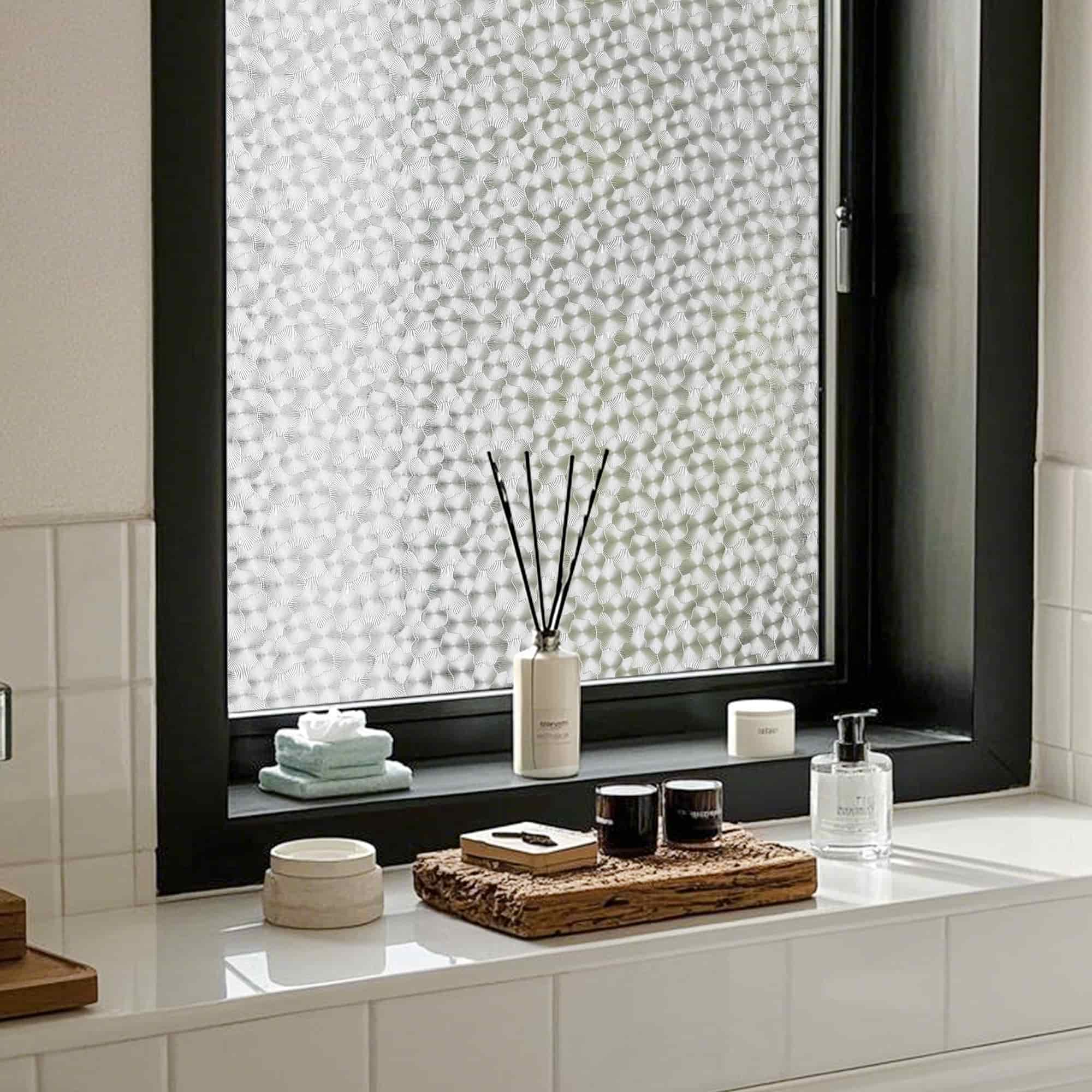 Floral Shadows Stained Glass Decorative Window Film