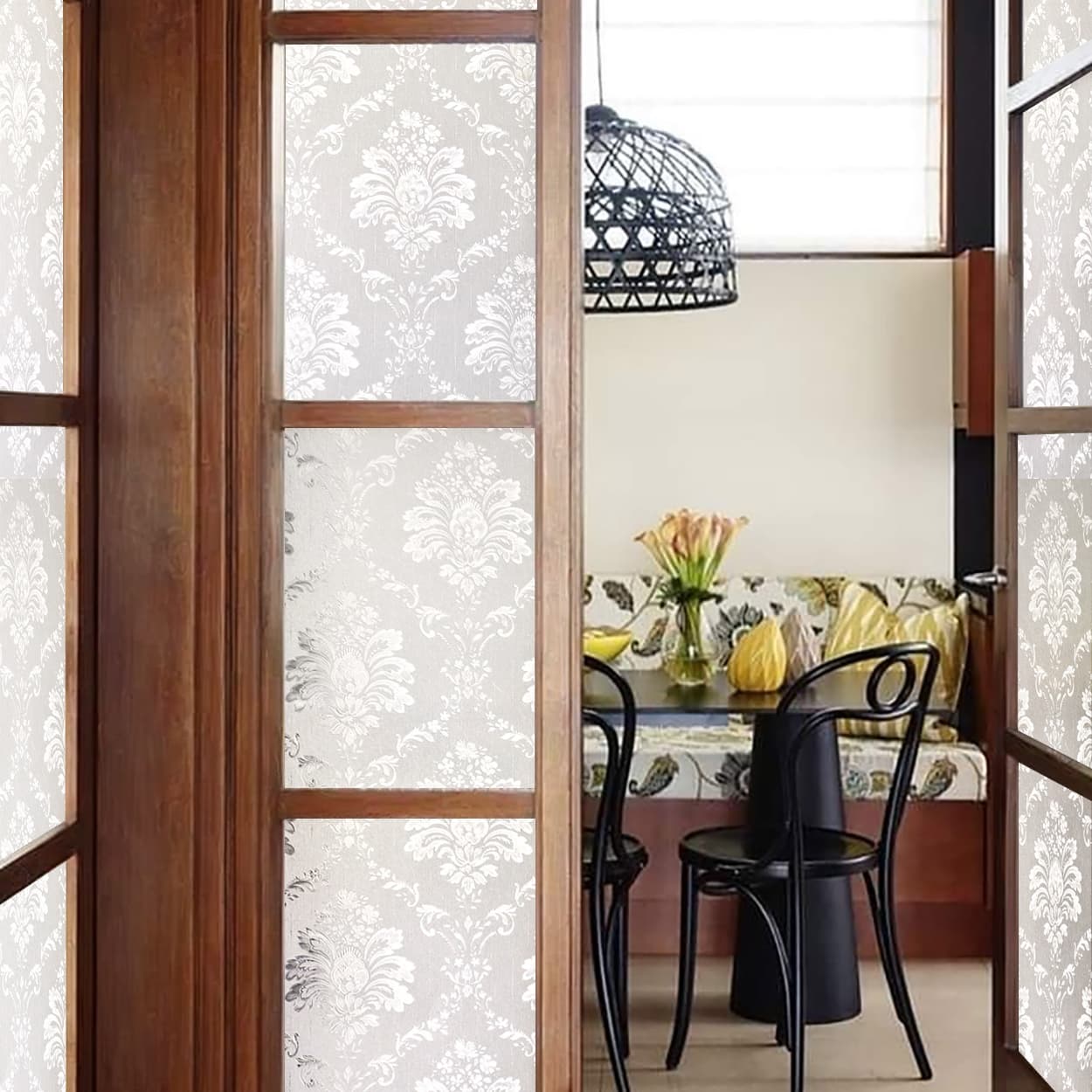 Floral Lycoris Elegance Stained Glass Decorative Window Film