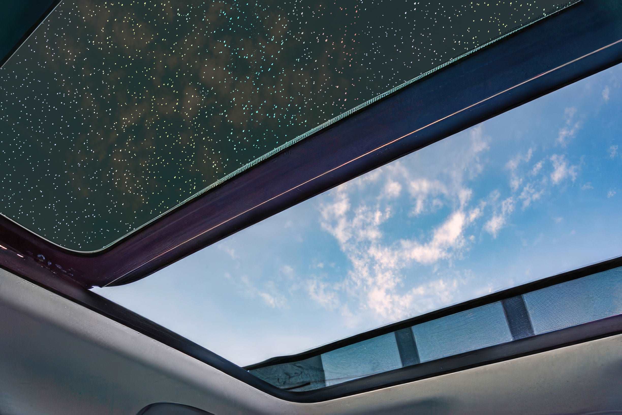 Holographic Laser Self-Adhesive Solar Privacy Window Film Black Starry Night