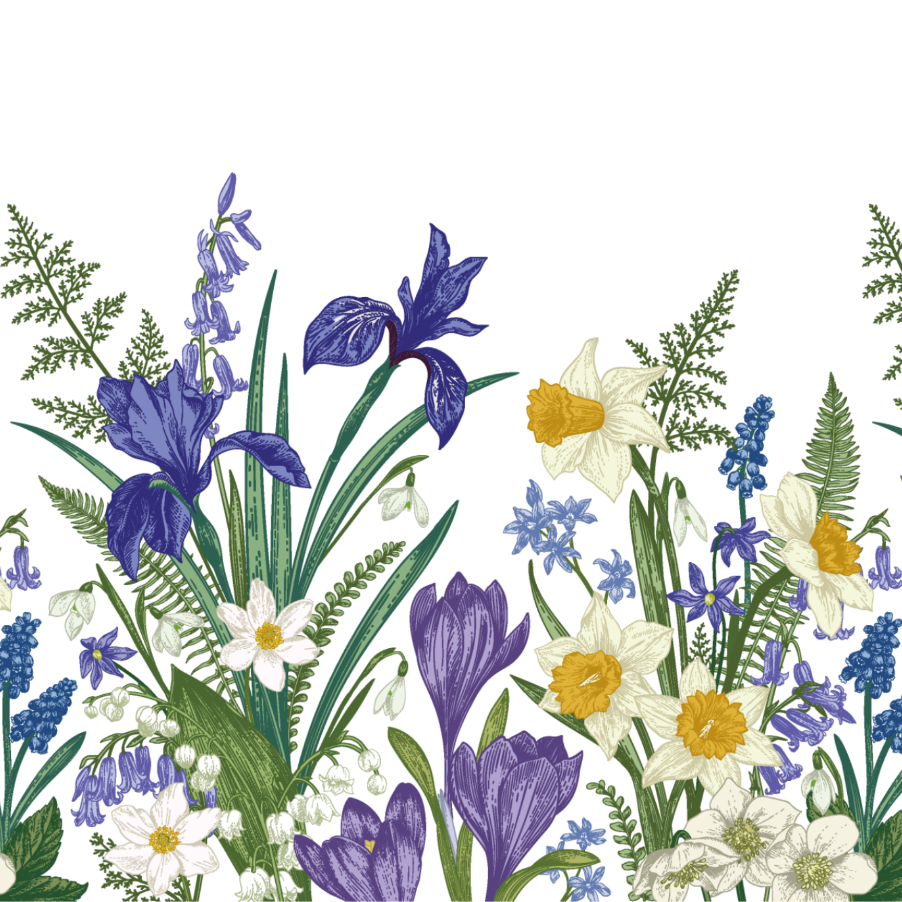 Film décoratif pour fenêtre en vitrail à motif de fleurs d'iris