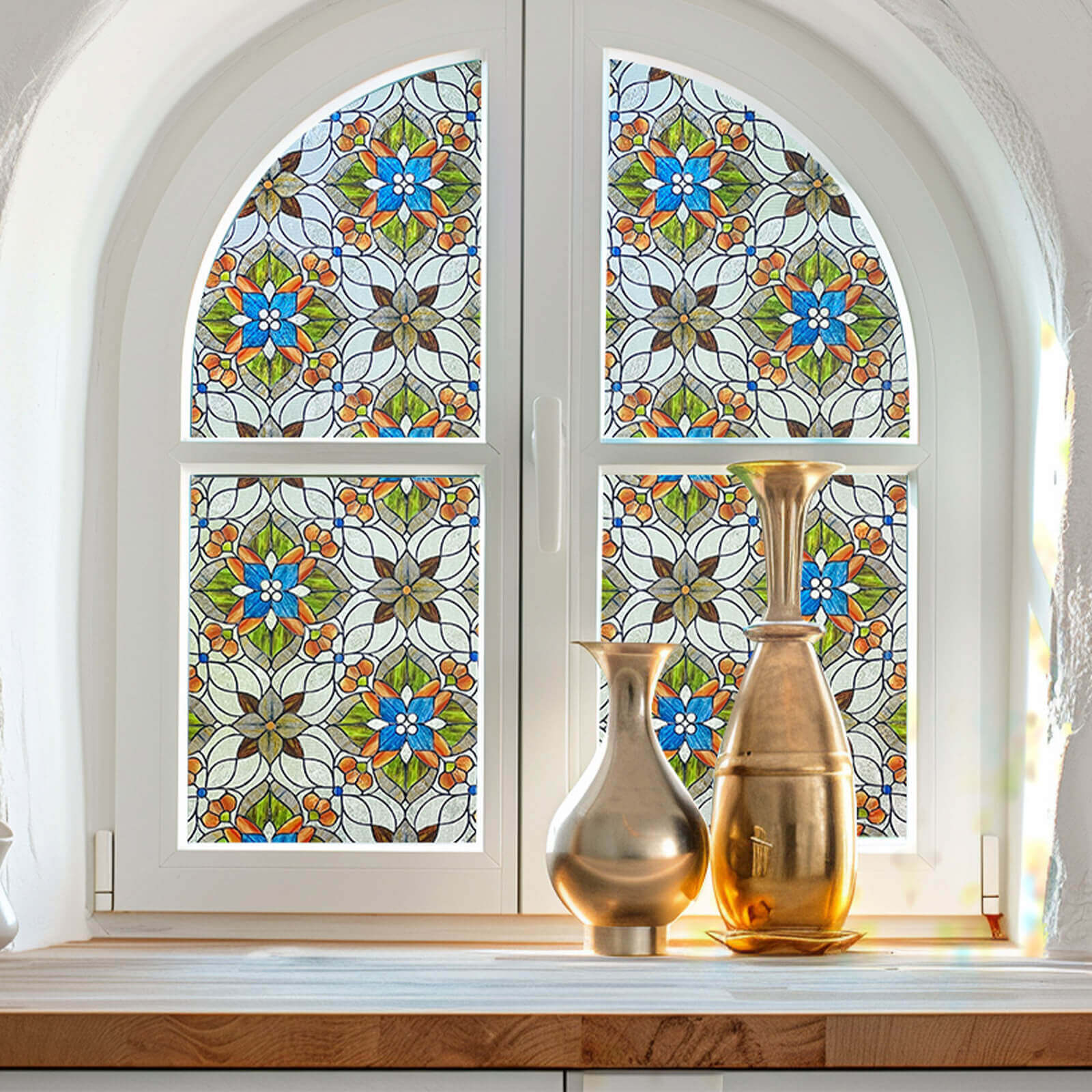Kaleidoscope Stained Glass Window Film