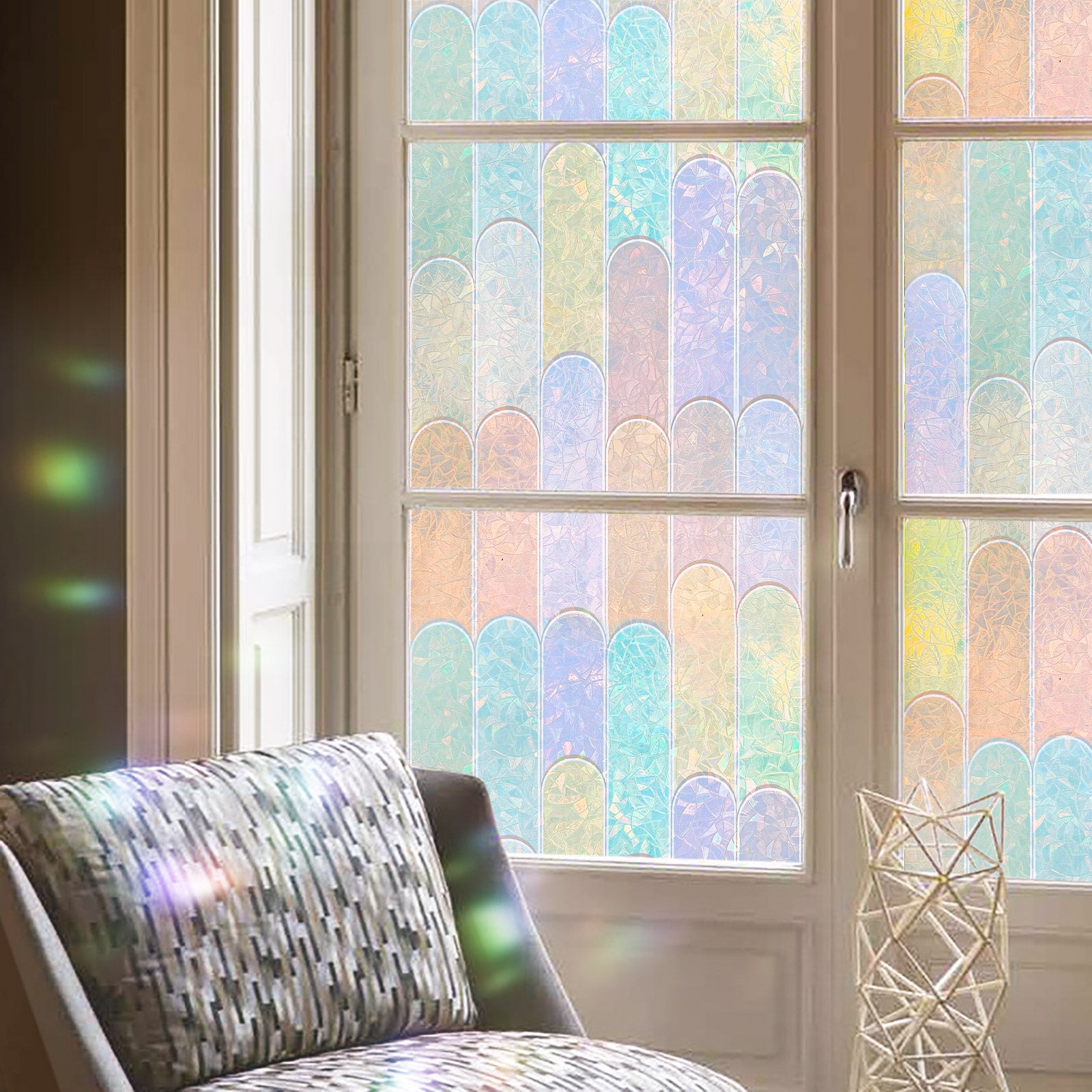 Laser Macaron Decorative & Privacy Window Film for Home Windows-Fancyfix