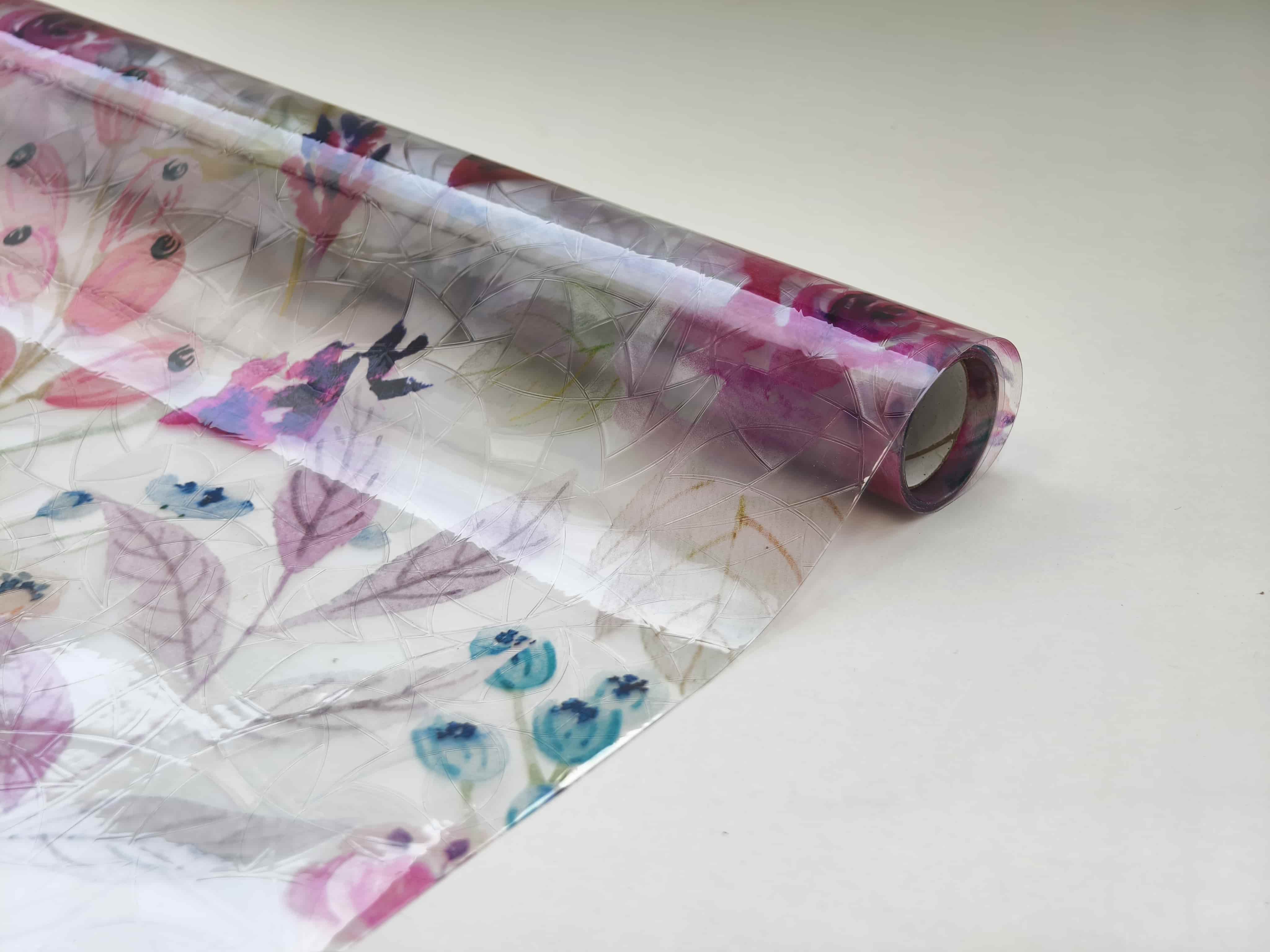 Laser Rose Mirage Stained Glass Decorative Window Film