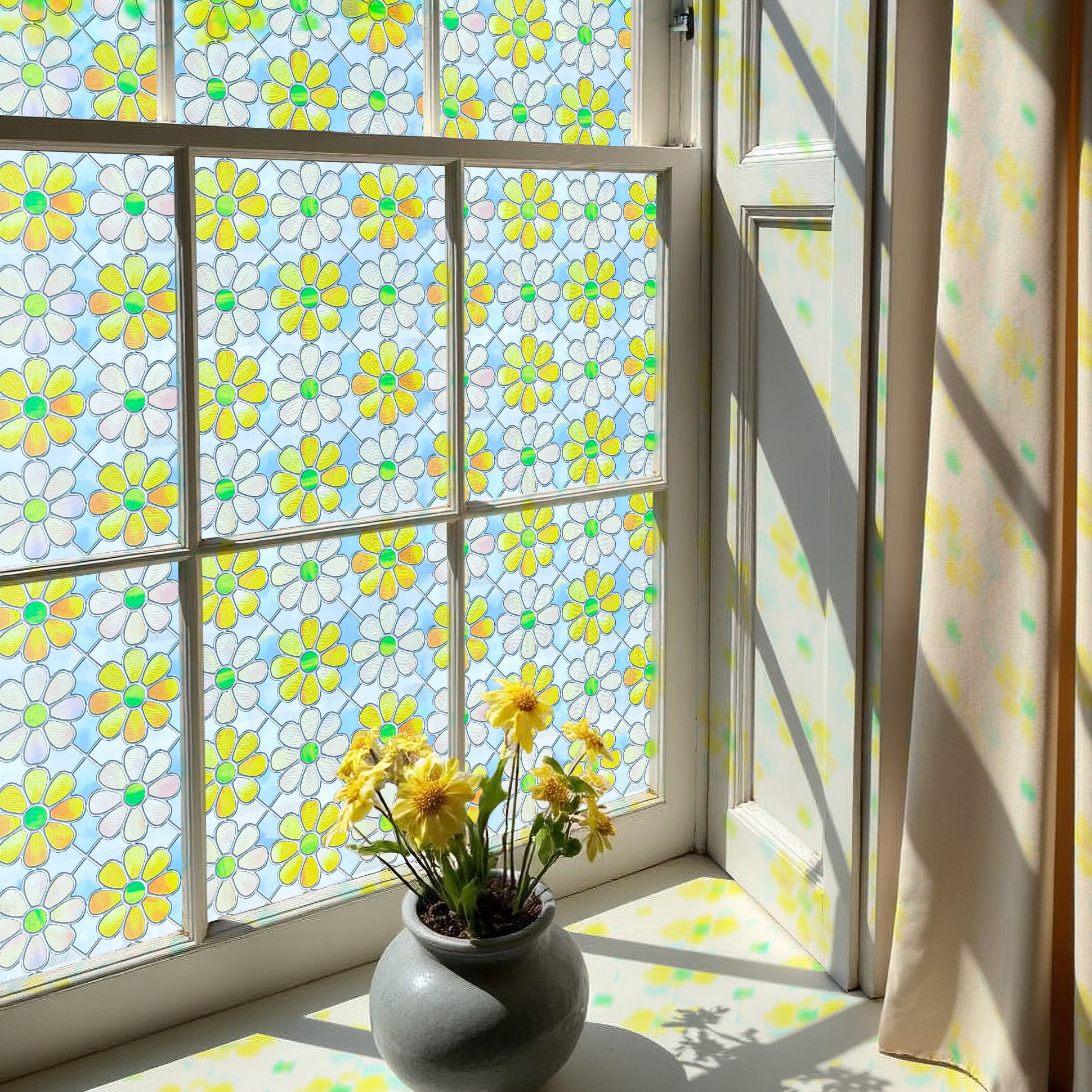 Film décoratif pour vitres teintées Blue Clover Glow