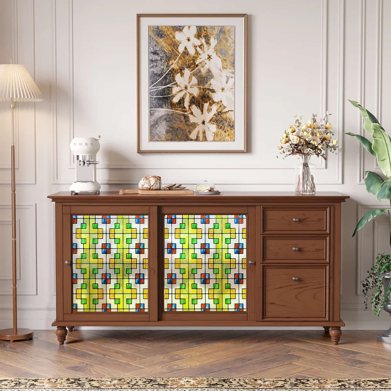 Magnolia Hall Stained Glass Decorative Window Film