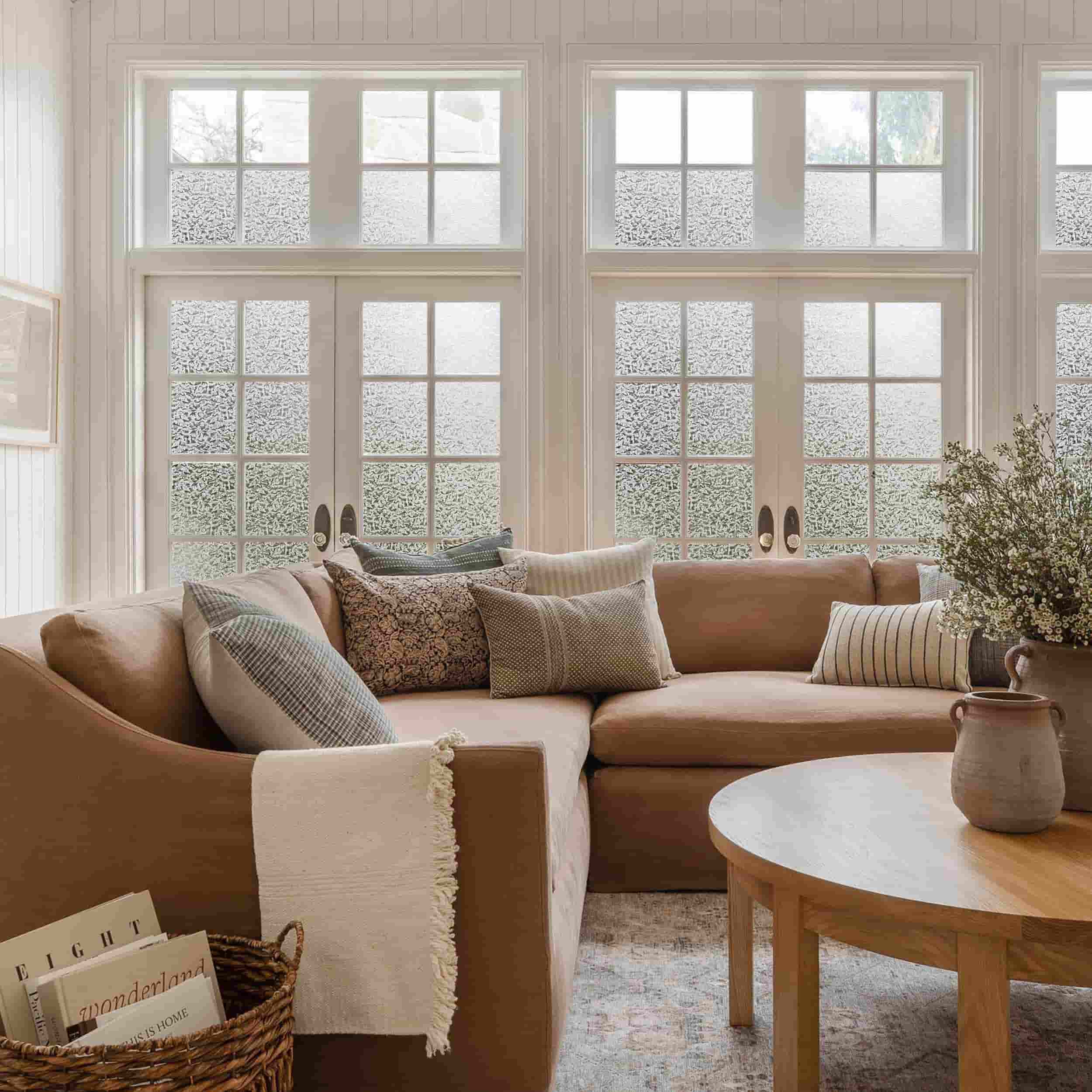 Ocean Waves Stained Glass Decorative Window Film