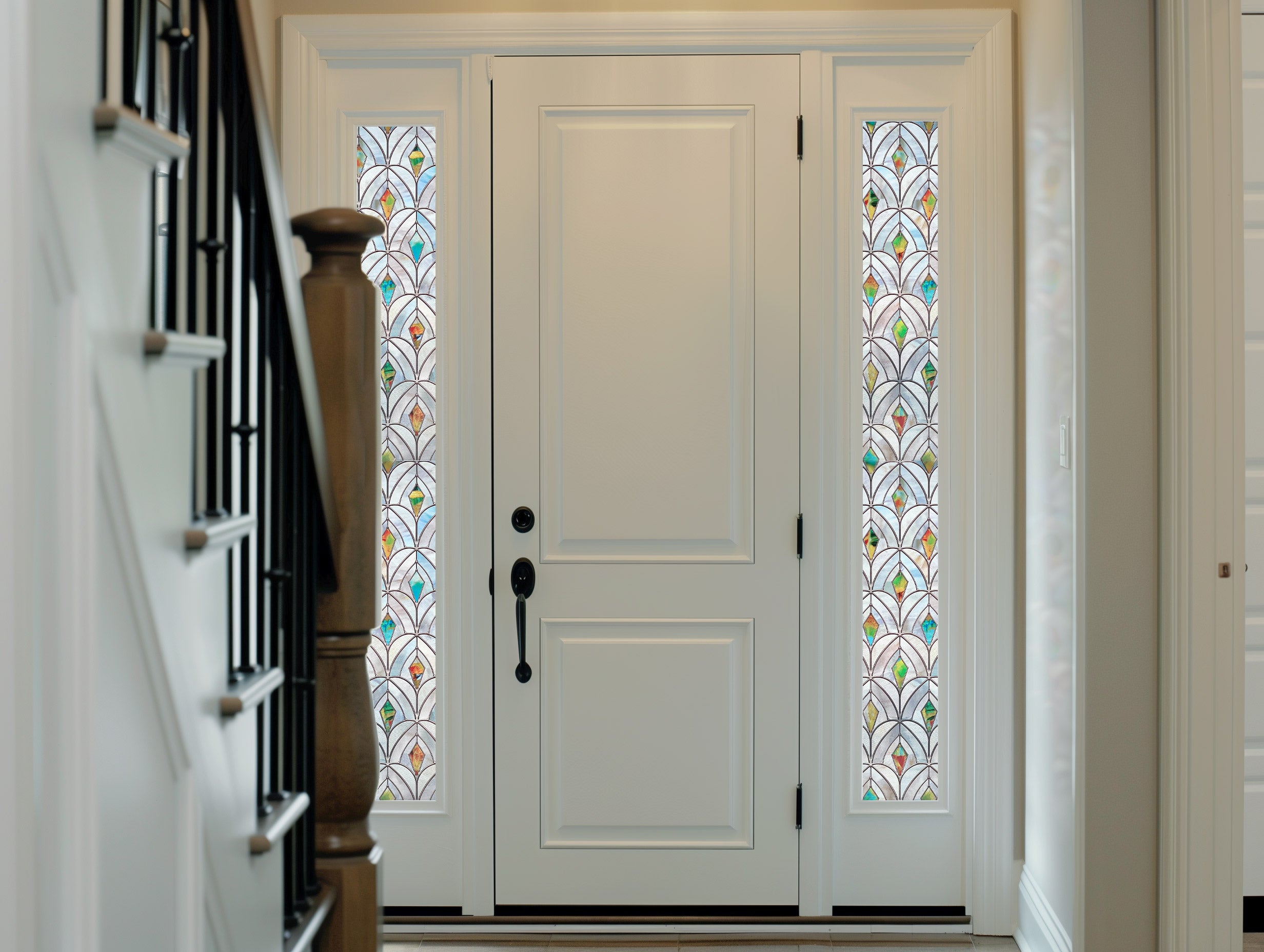 Peacocks Gemstone Stained Glass Decorative Window Film