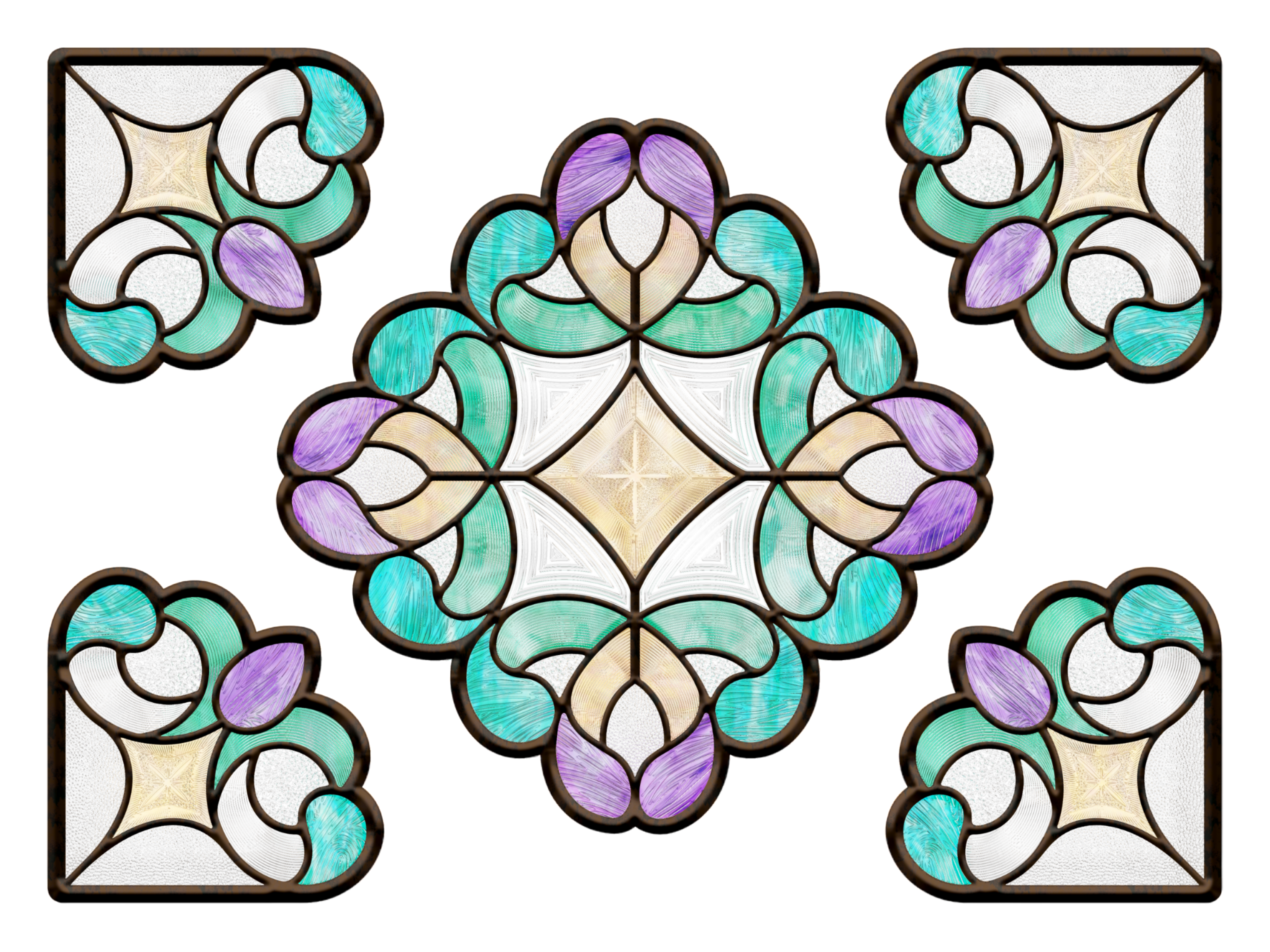 Film pour vitrail Green Gleam – Film statique décoratif moderne pour fenêtre