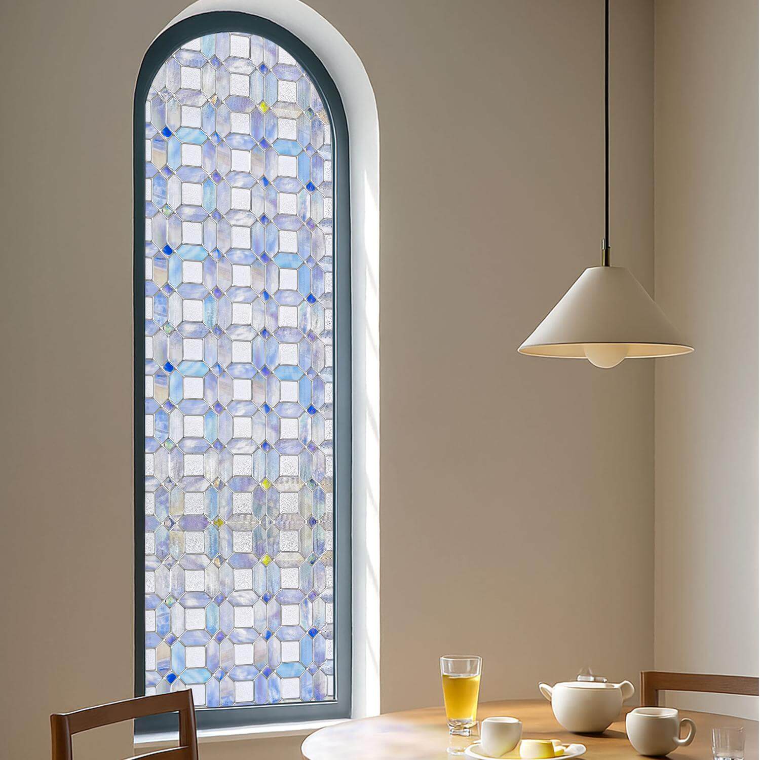 Tanzanite Stained Glass Decorative Window Film