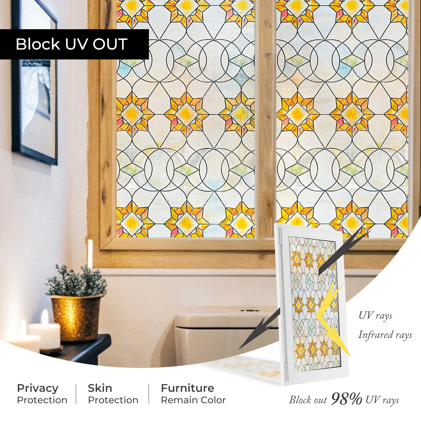 Victoria Stained Glass Decorative Window Film