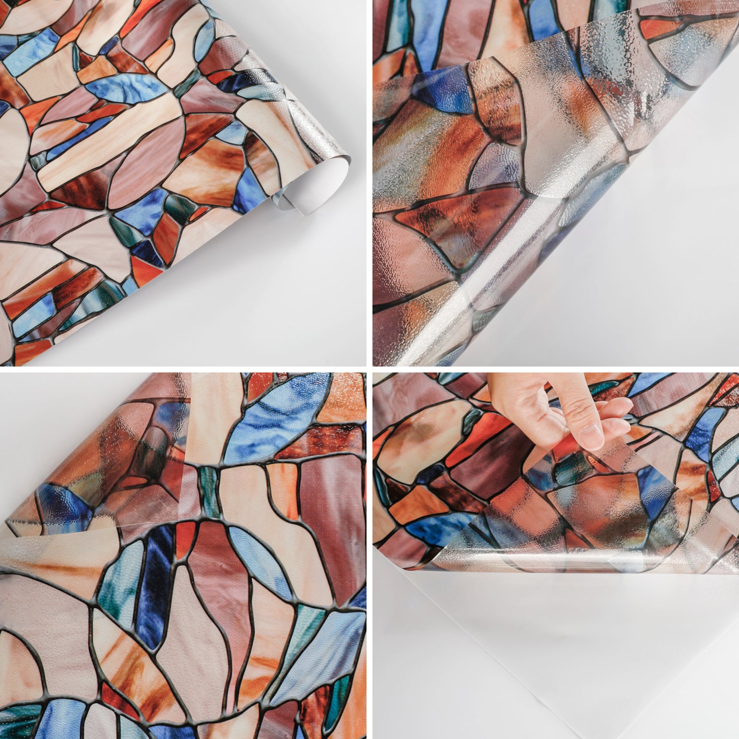 Spiral Stained Glass Decorative Window Film