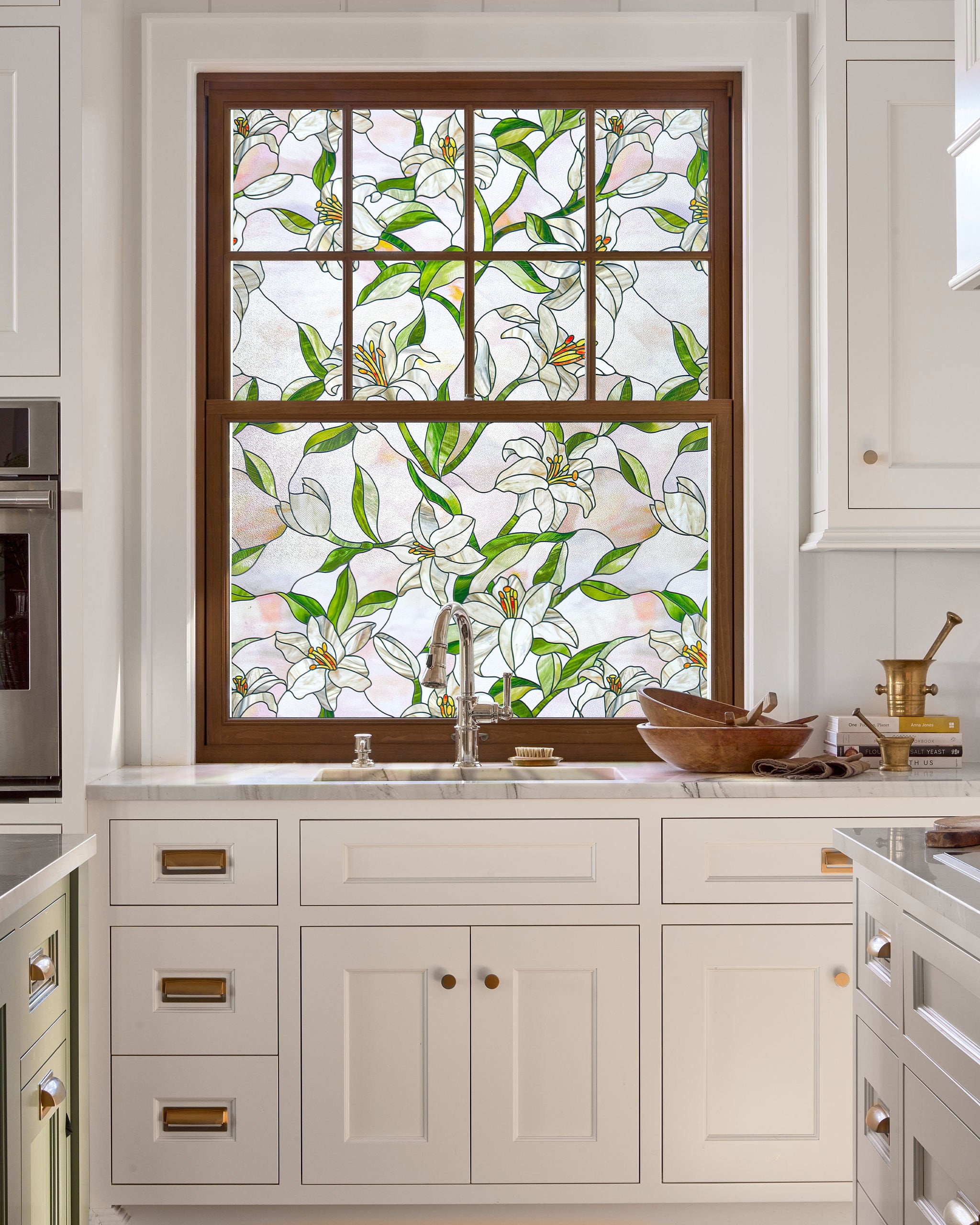 Lily Stained Glass Decorative Window Film