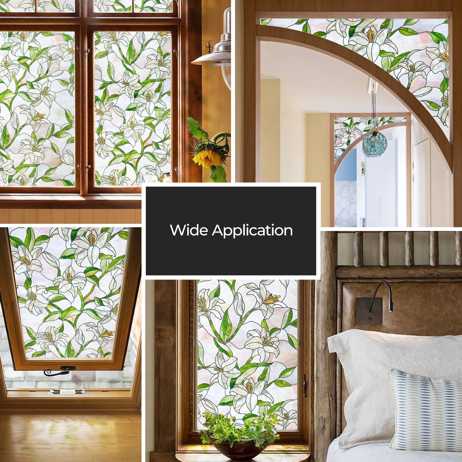 Lily Stained Glass Decorative Window Film