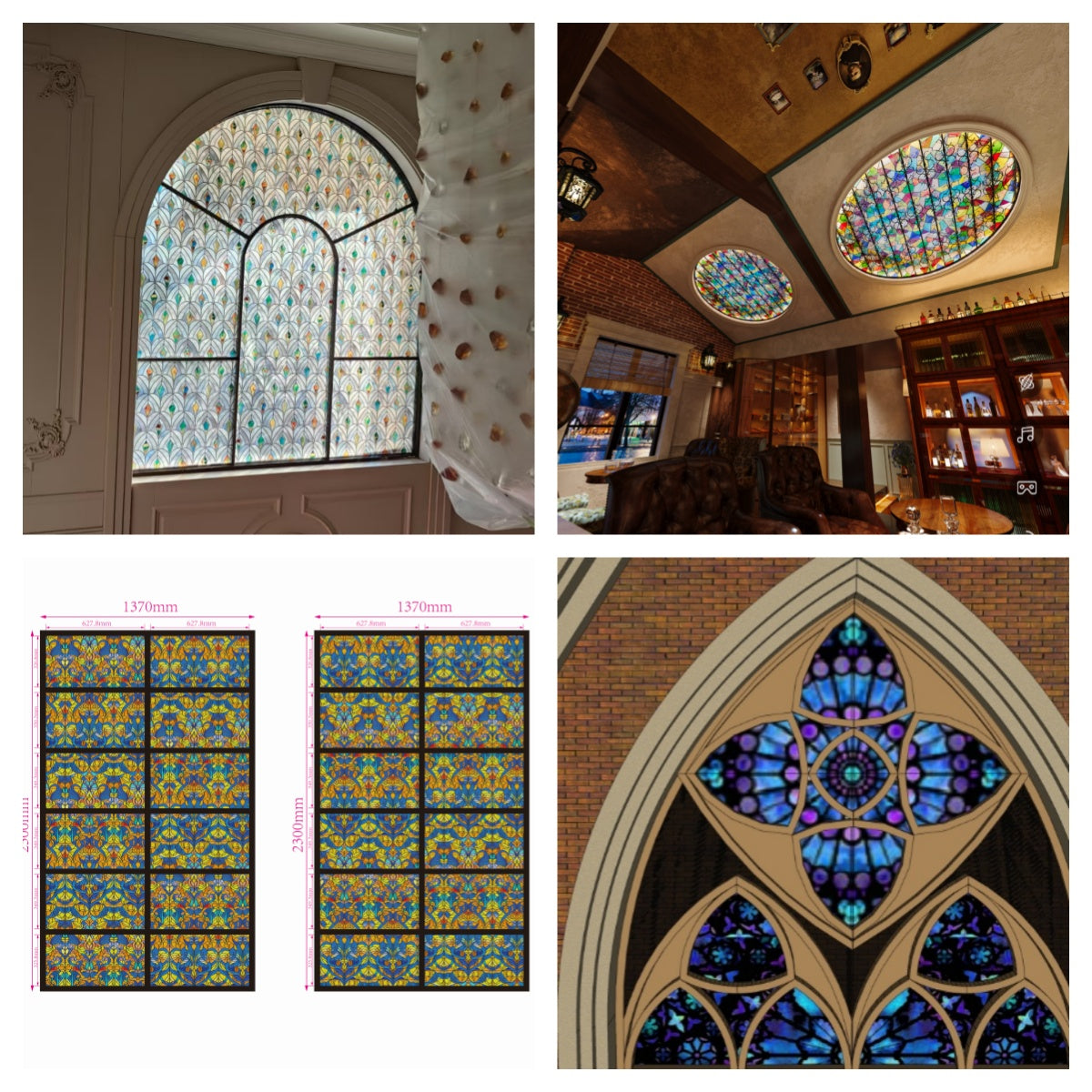 Custom Stained Glass Window Film