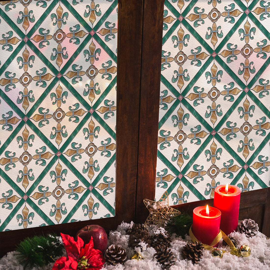 2024's Christmas Decor Trends with Stained Glass Window Films