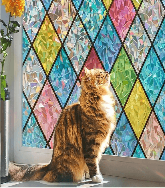 Colorful Window Film: Instant Style for Boring Windows 