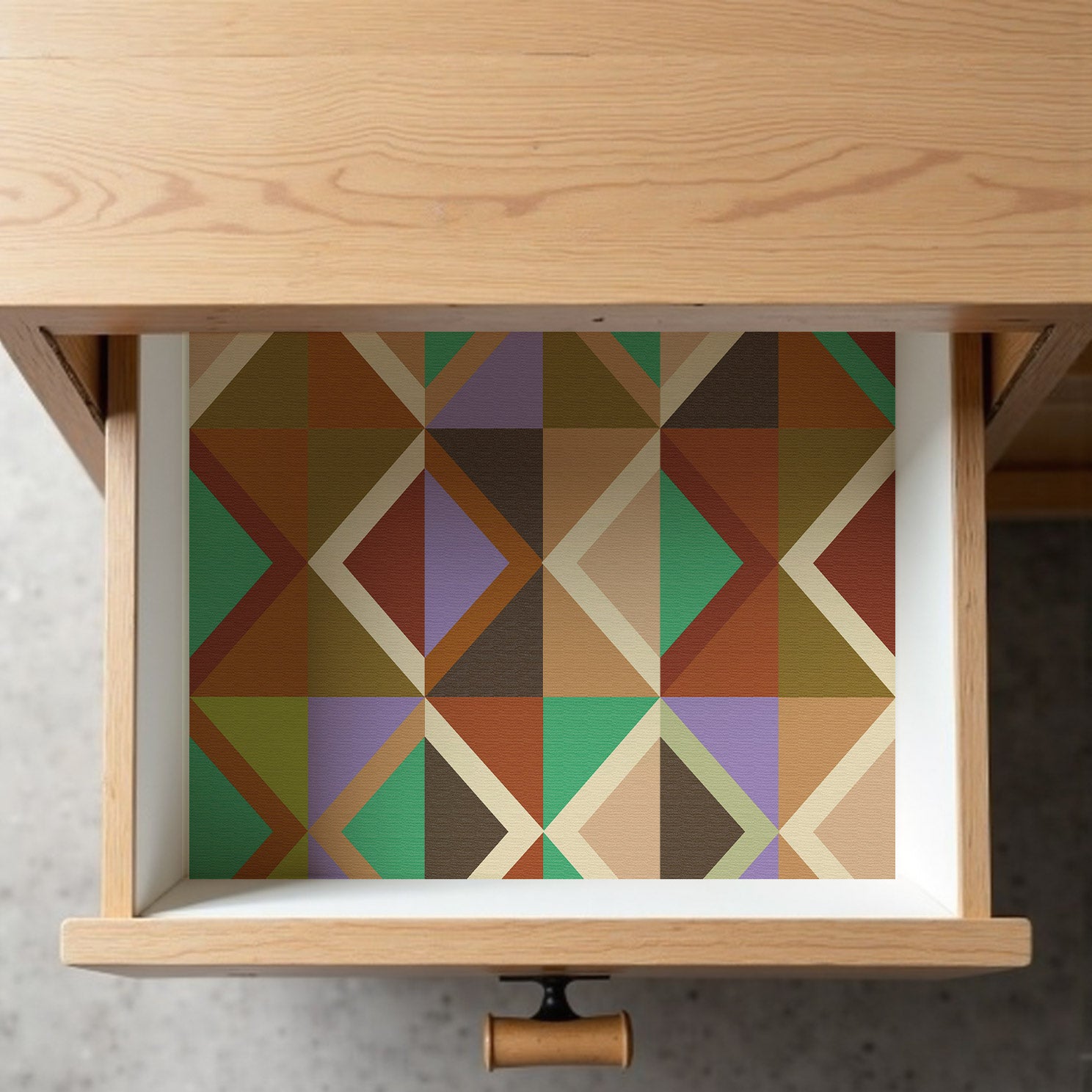 Papier peint adhésif Blue Flow Linearity – Géométrie moderne en beige mat et bleu marine