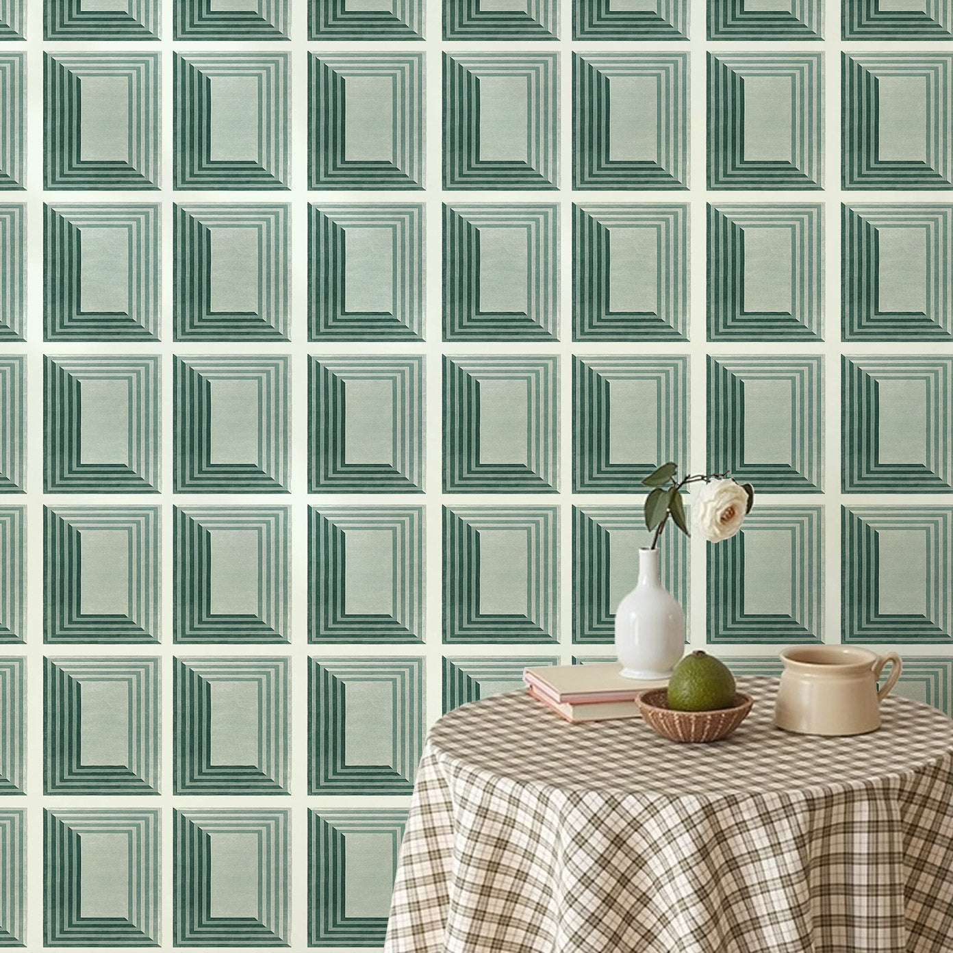 3D Grid Peel And Stick Wallpaper – Self - Adhesive Vinyl Roll for Accent Walls