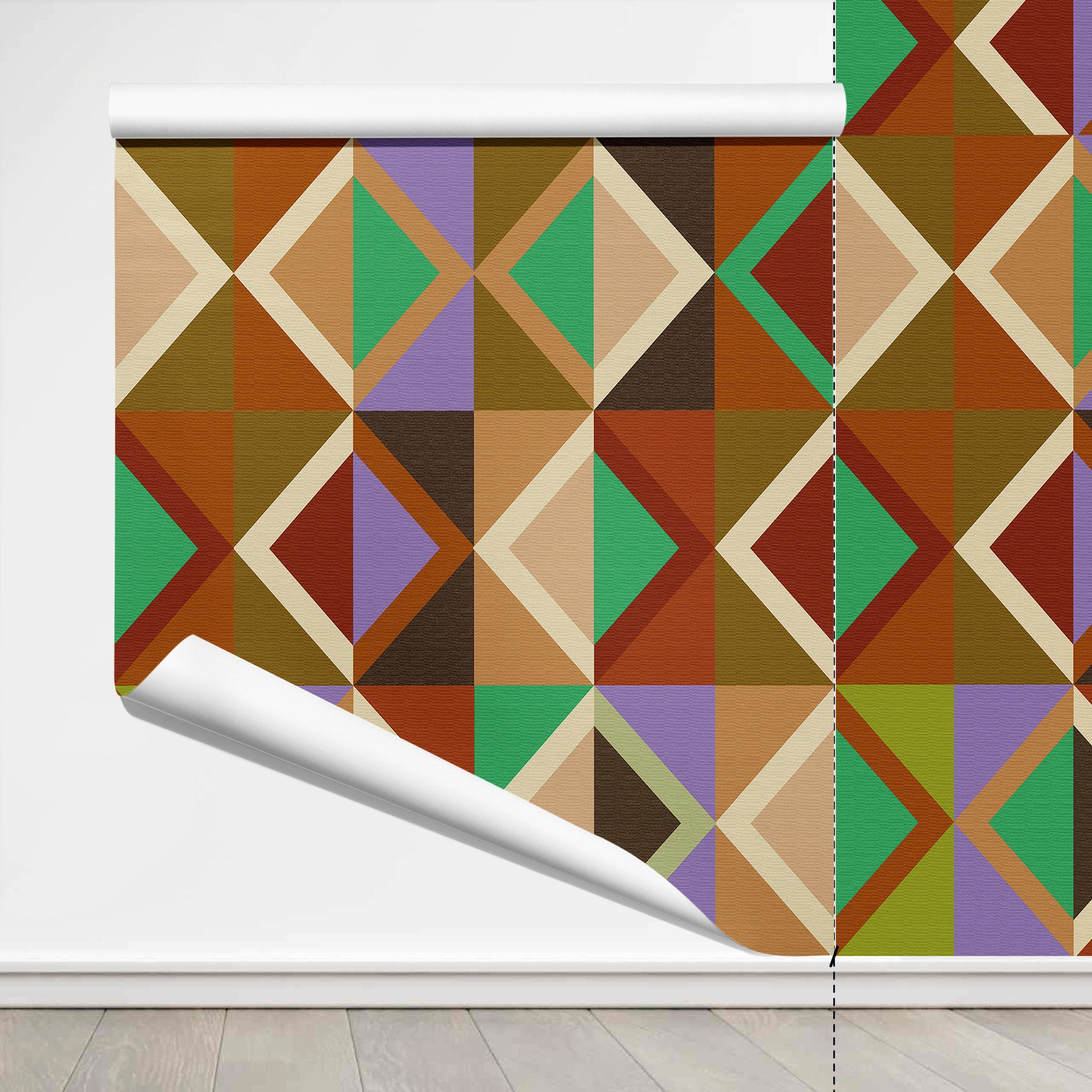 Spray - Painted Contrast Quadrilateral Peel And Stick Wallpaper - Self - Adhesive Vinyl Roll for Accent Walls