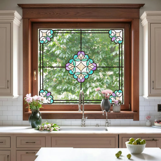 Lanka Stained Glass Window Film – Modern Decorative Static Window Film
