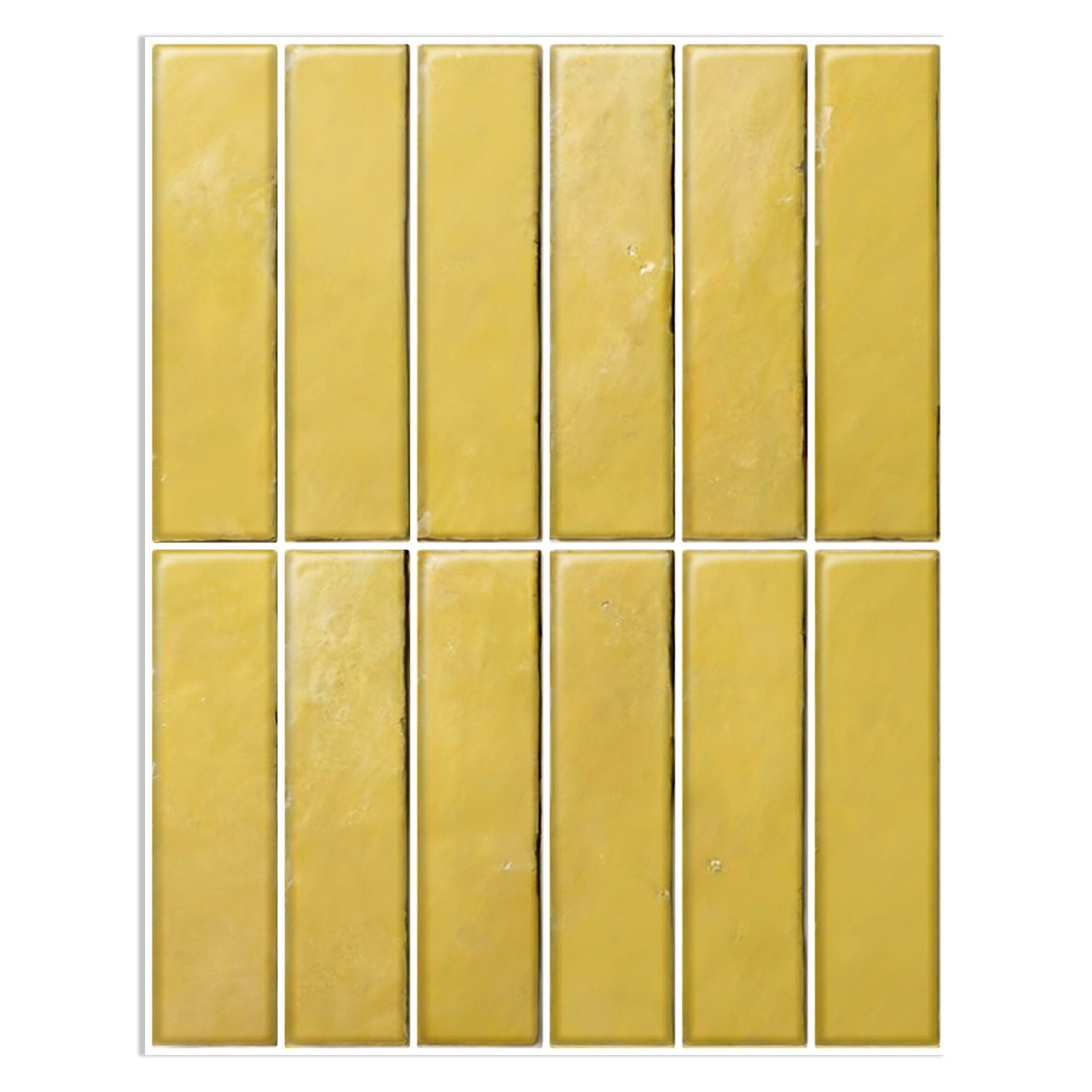 Autocollant pour carrelage jaune 11,43" x 9"