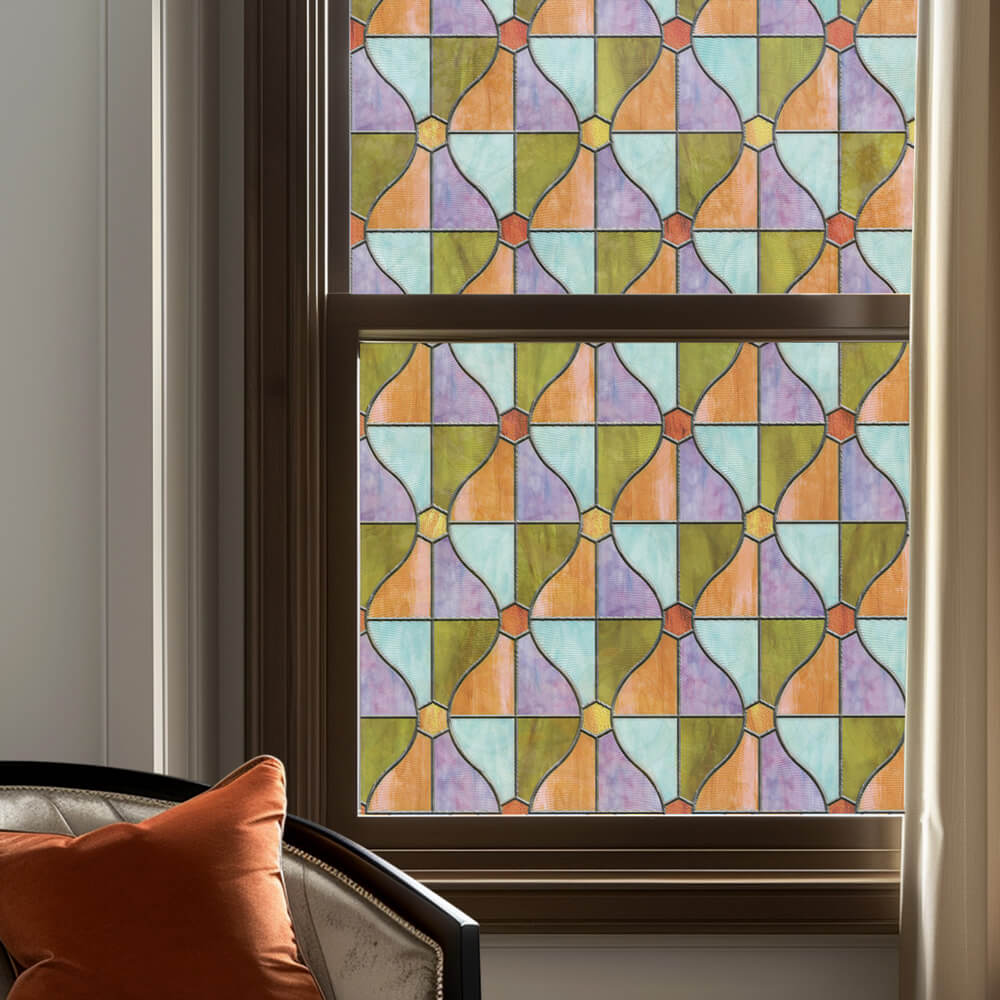 Sacered Geometry Stained Glass Window Film