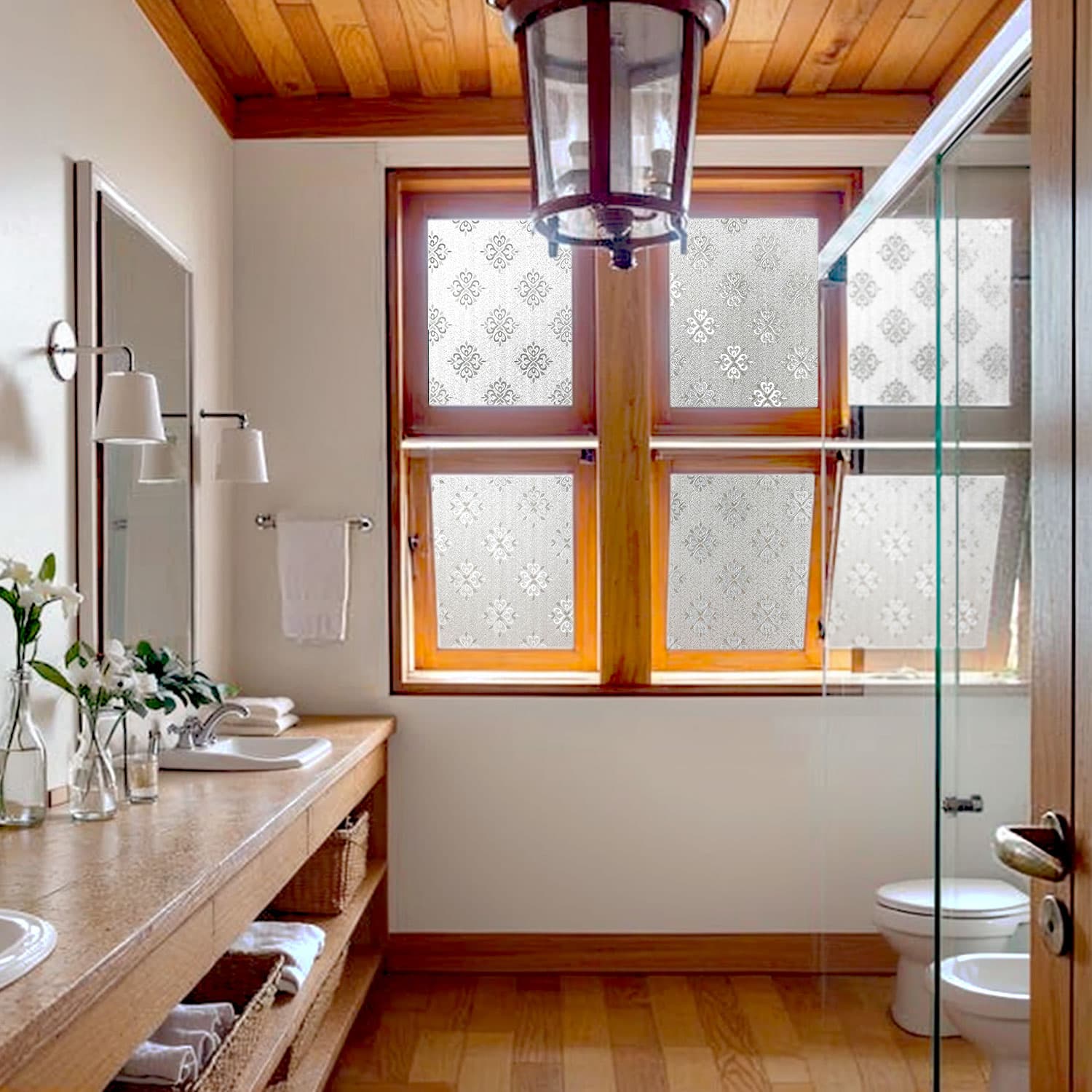 Frosted Bloom Stained Glass Decorative Window Film