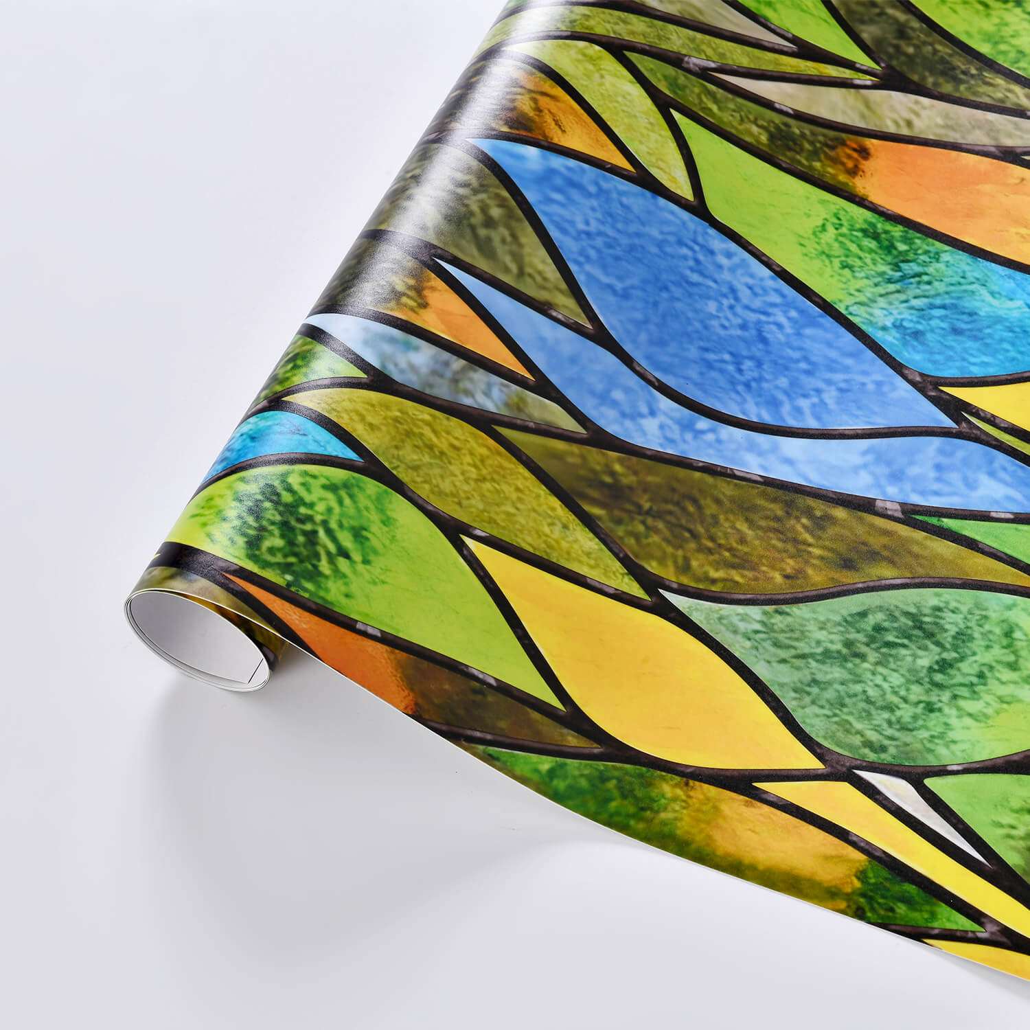 Sunny Waves Stained Glass Window Film