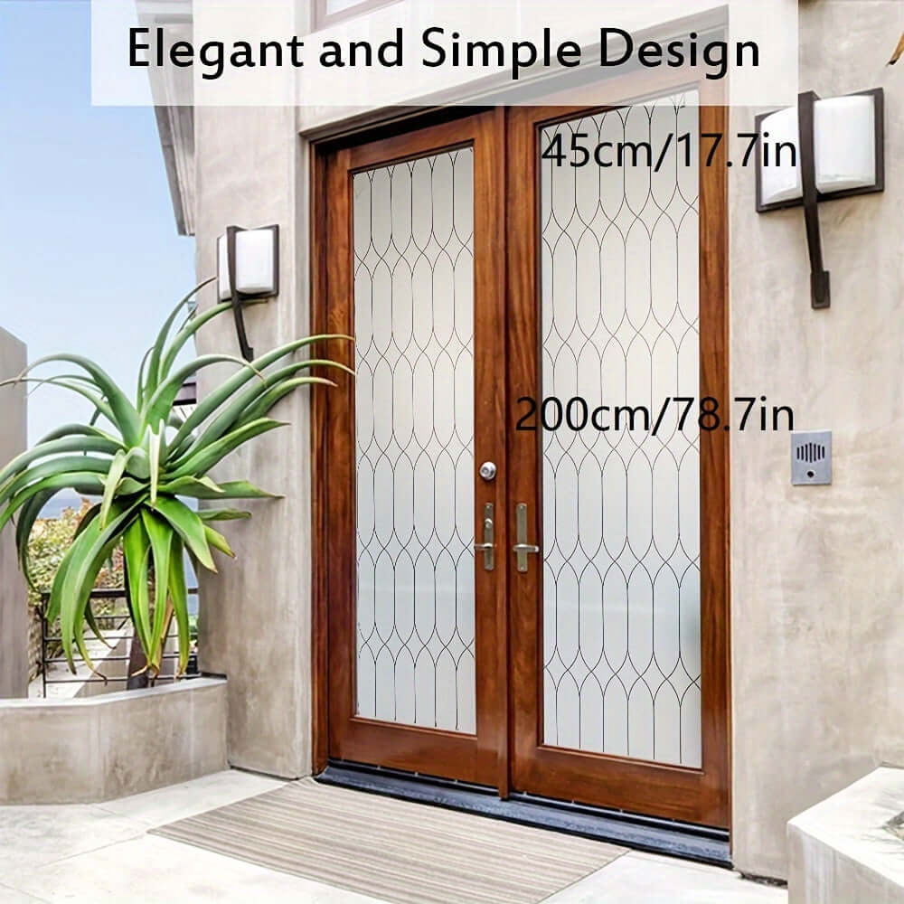 Morocco Style Stripe Privacy Static Cling Window Film