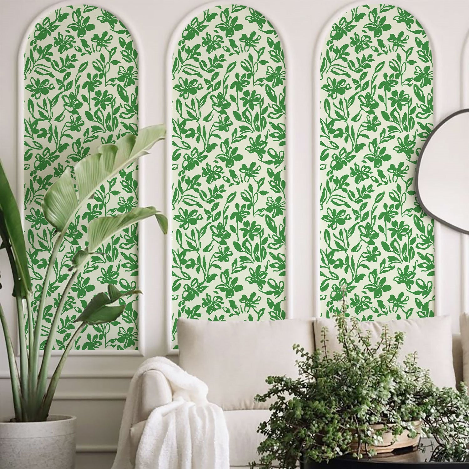 Walanz Tech - Cloth Bold - Line Floral Peel And Stick Wallpaper – Self - Adhesive Vinyl Roll for Accent Walls