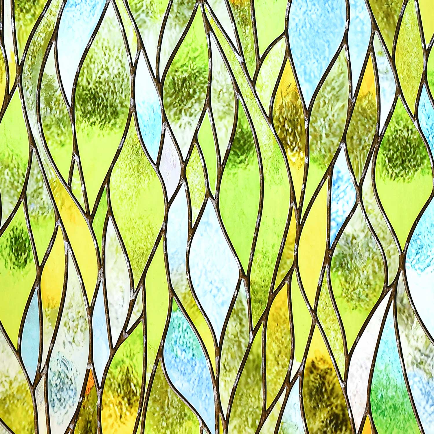 Sunny Waves Stained Glass Window Film