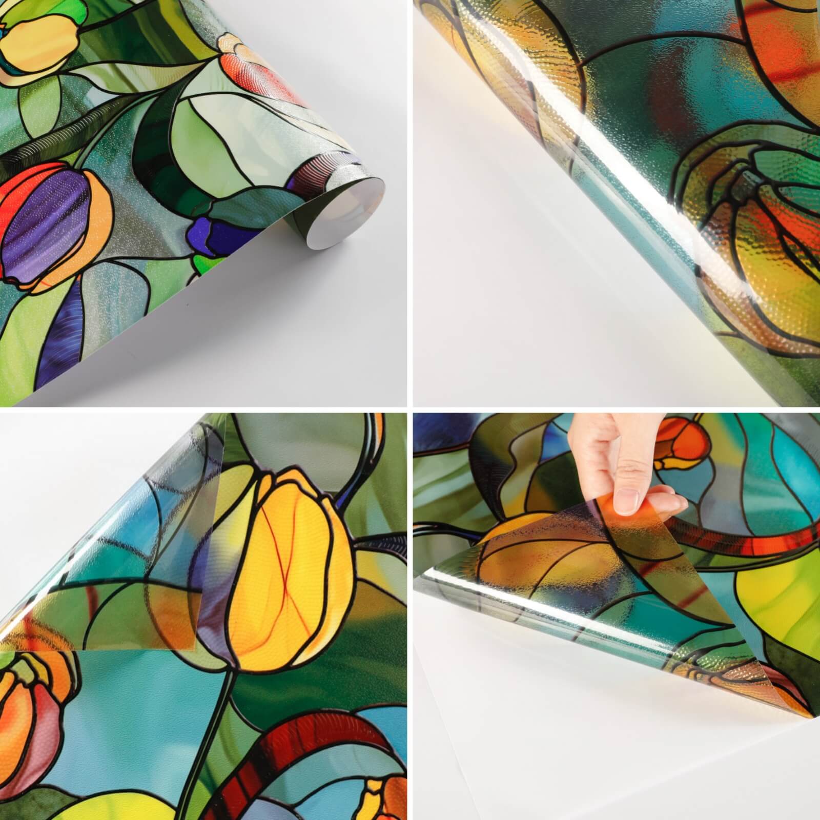 Tulips Stained Glass Decorative Window Film