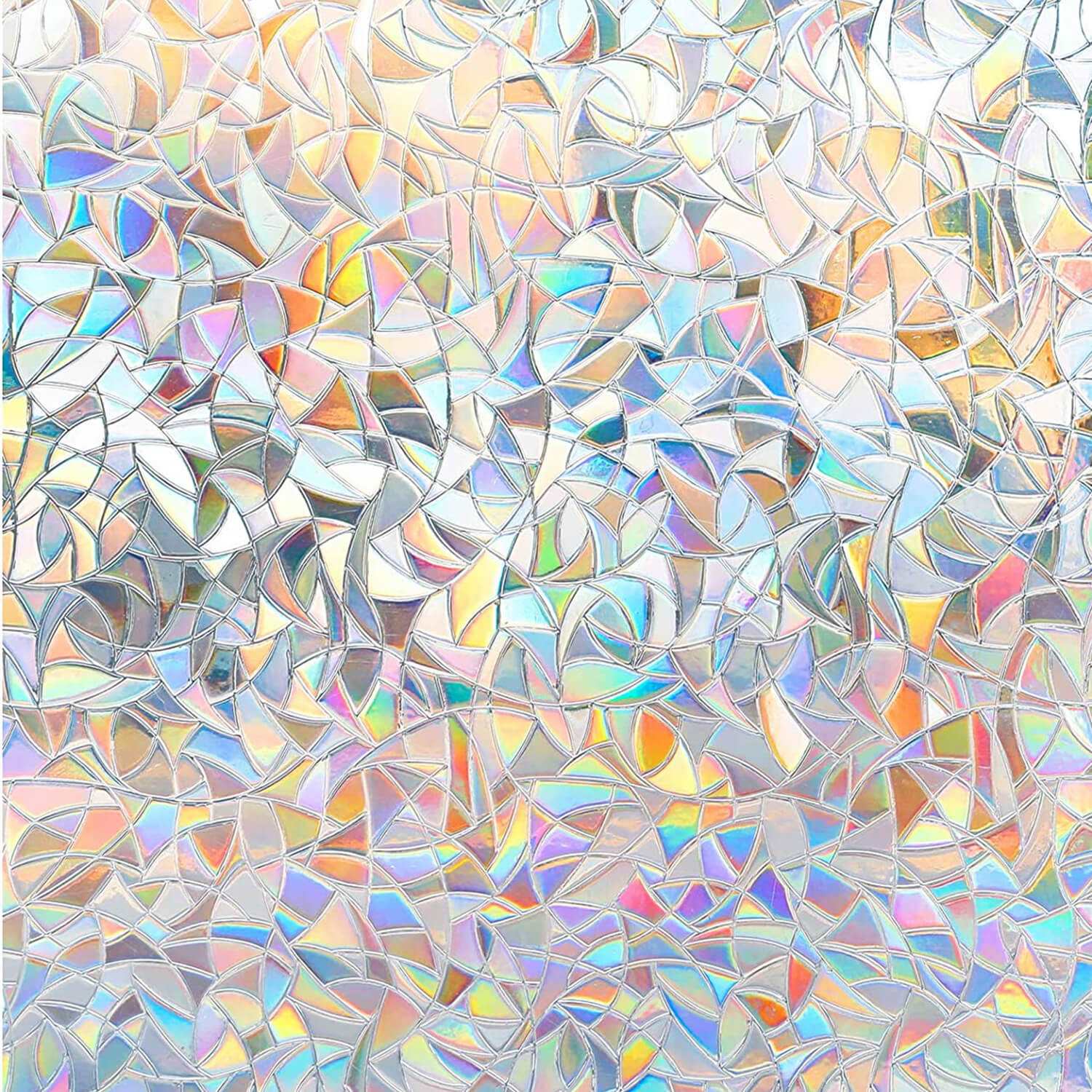 Rainbow Design Privacy Window Film Static Cling