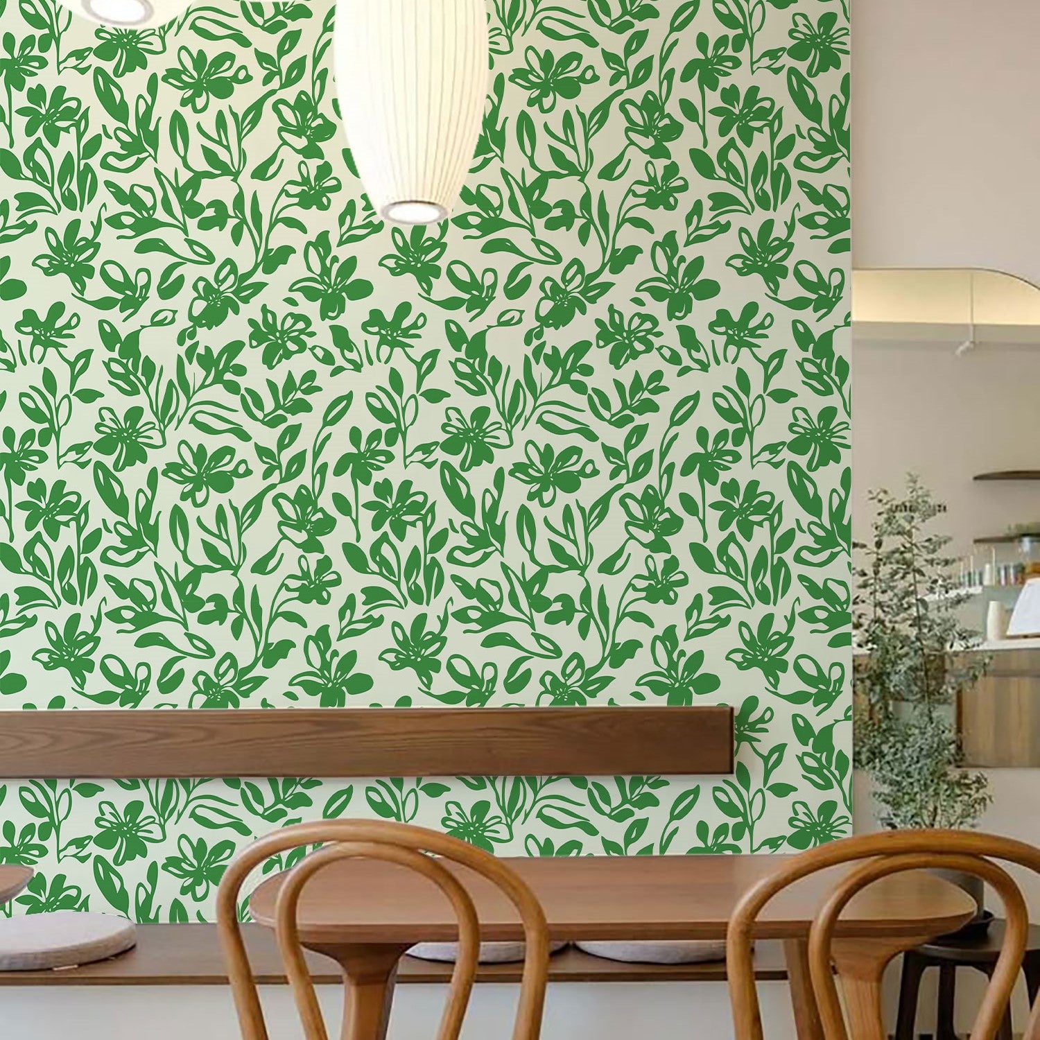 Walanz Tech - Cloth Bold - Line Floral Peel And Stick Wallpaper – Self - Adhesive Vinyl Roll for Accent Walls