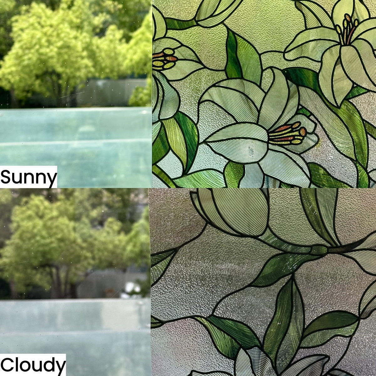 Lily Stained Glass Decorative Window Film