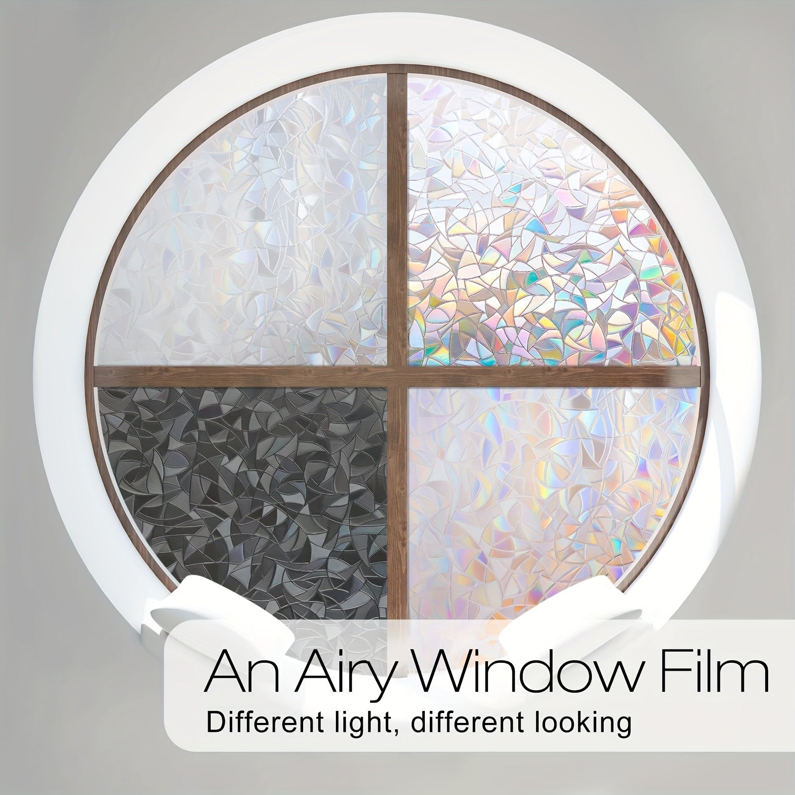 Rainbow Design Privacy Window Film Static Cling