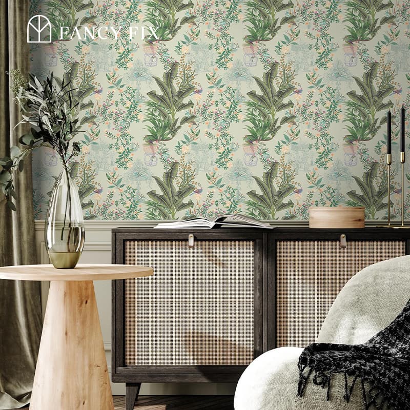 Walanz Tropical Rainforest Oasis Peel And Stick Wallpaper – Self-Adhesive Vinyl Roll for Accent Walls